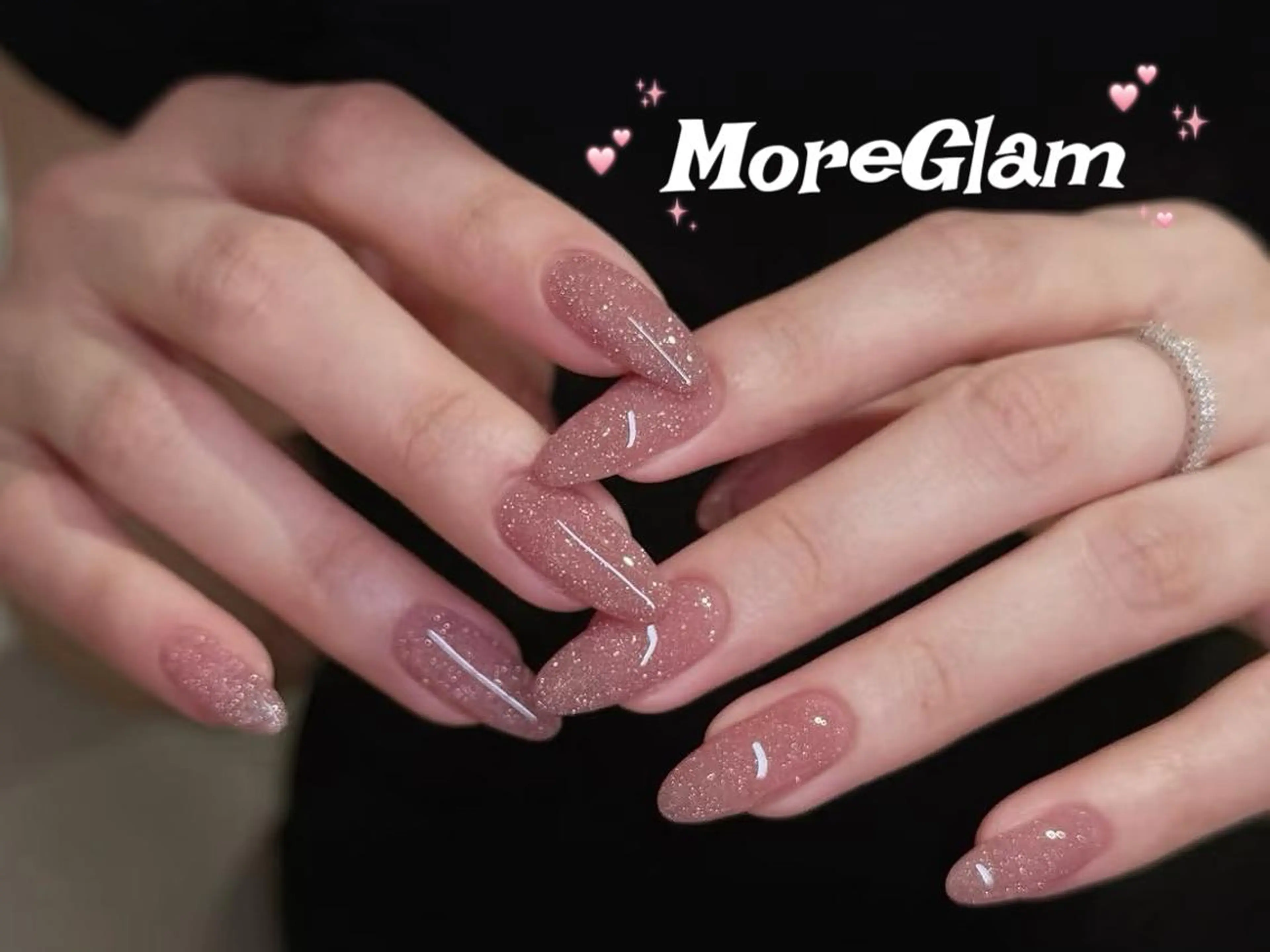 ネイル フットネイル フレンチネイル ジェルネイル ガラスフレンチ 韓国ネイル MoreGlam Nailsのネイルデザイン
