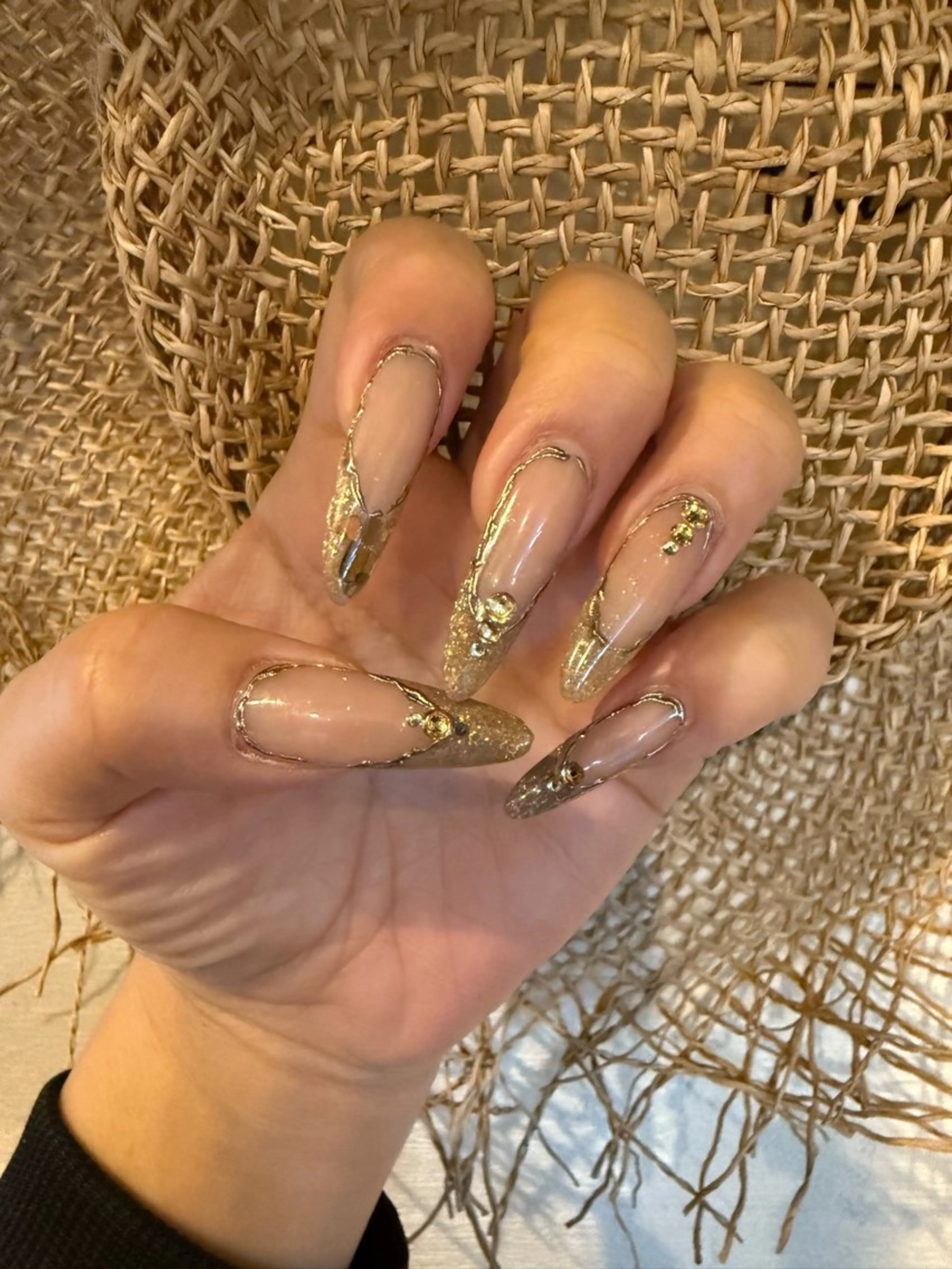 ネイル アートネイル フレンチネイル ミラーネイル nailsalon gagaのネイルデザイン