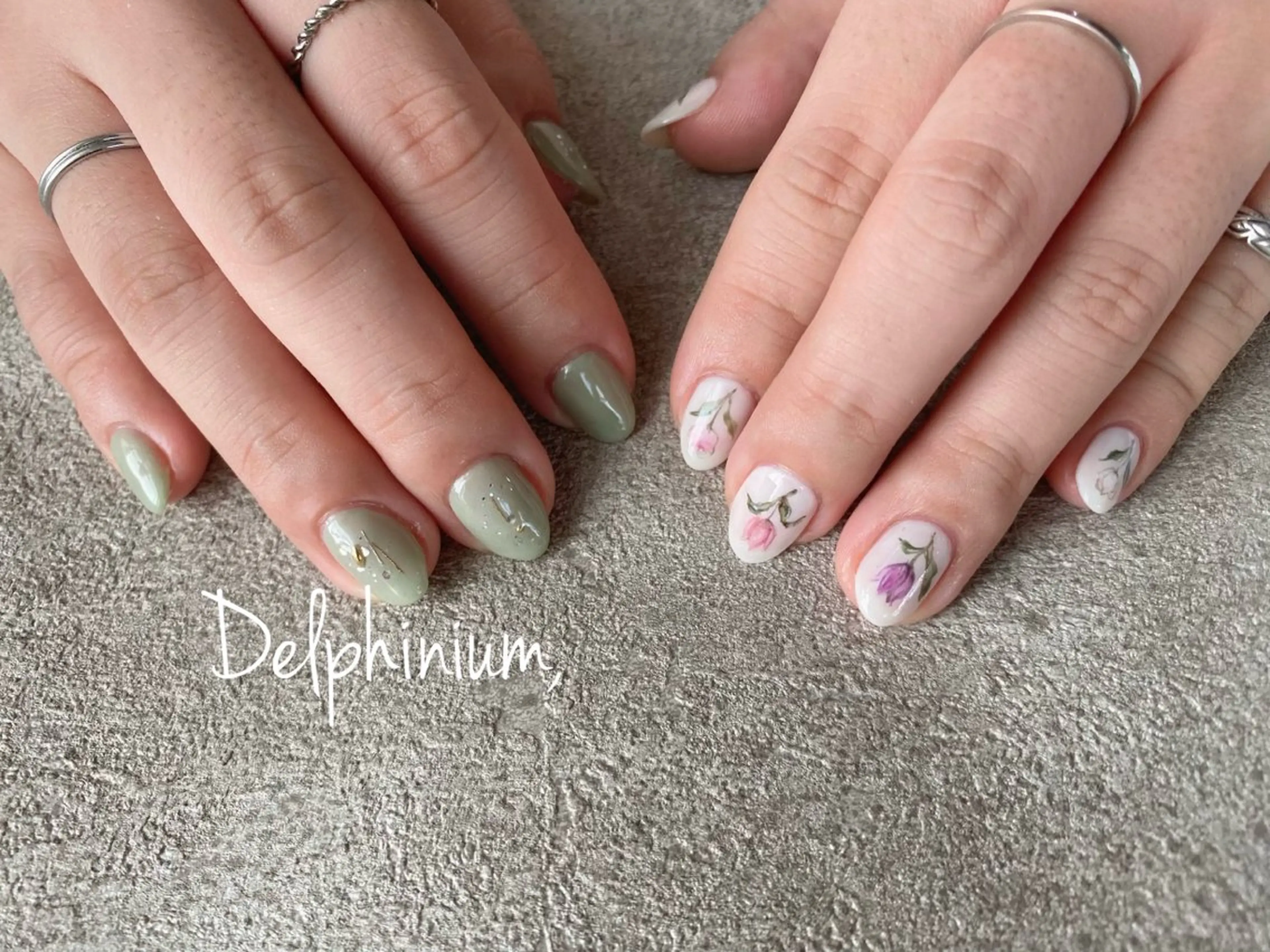 ネイル 春ネイル ハンドネイル 岡本 友恵のネイルデザイン