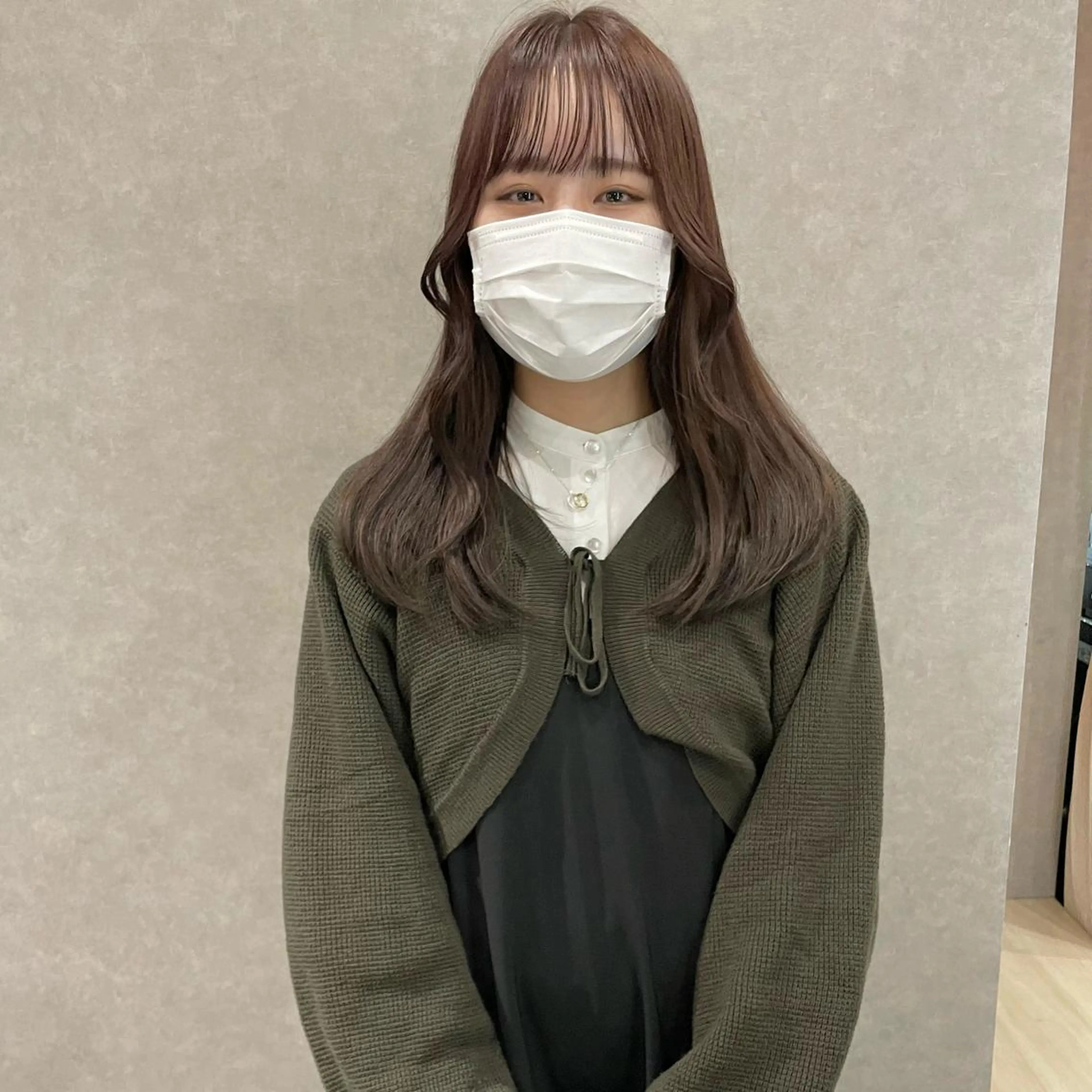 ロング カラー 顔周りカット ロング はちすか るかのヘアスタイル