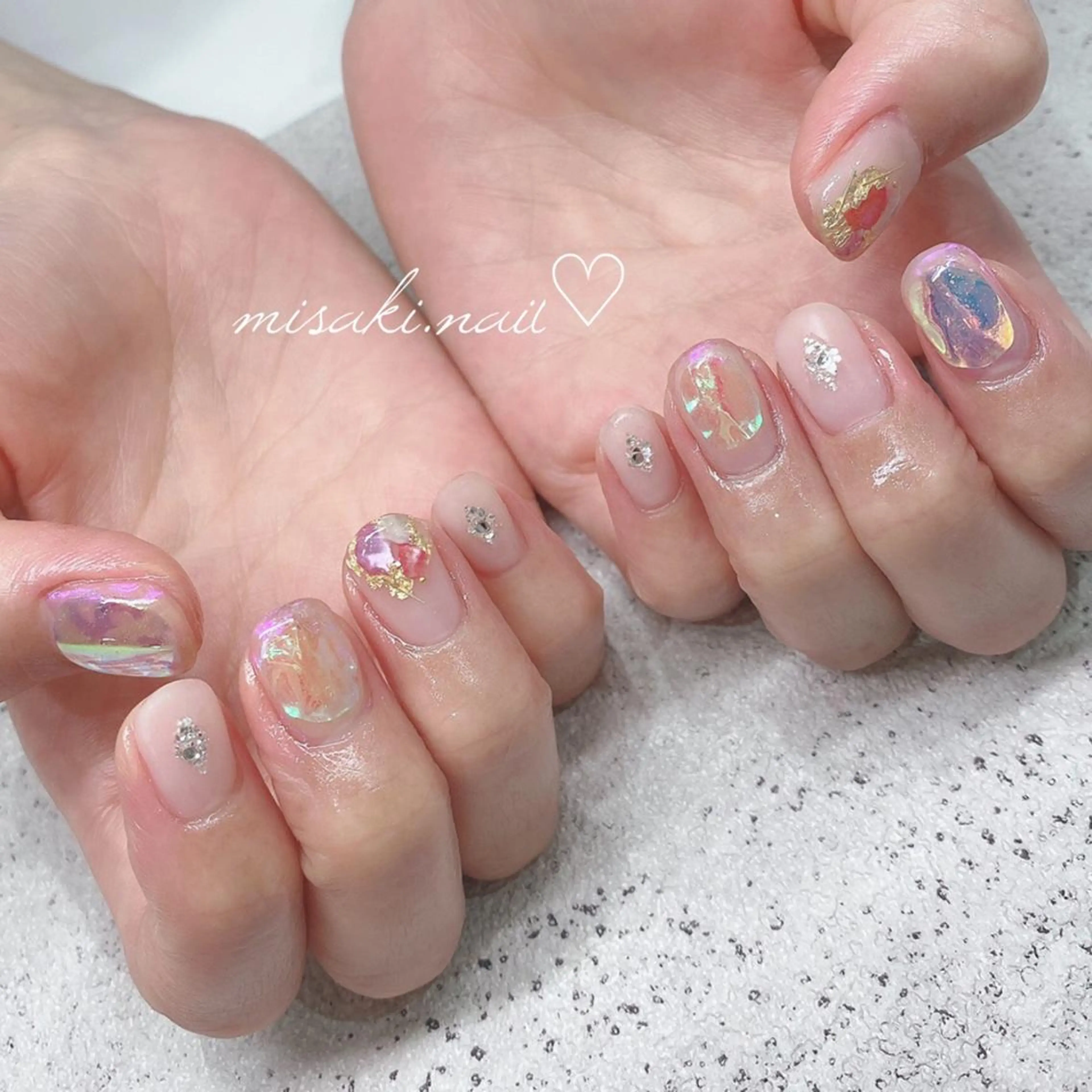 ネイル 韓国ネイル ワンホンネイル ハンドネイル nailsalon miinailsのネイルデザイン