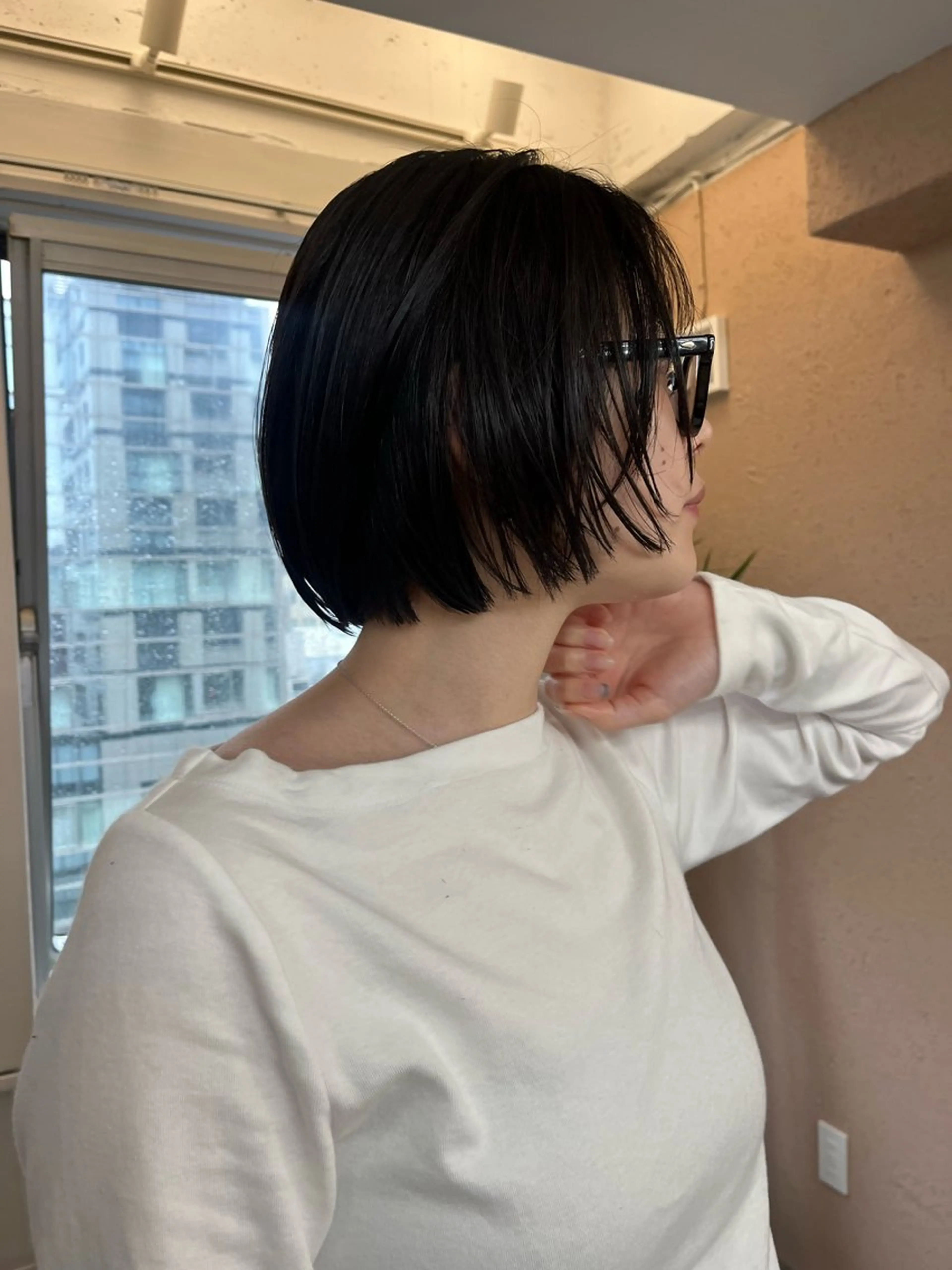 ショート カット レイヤー/ケアパーマ /ニュアンス/モードのヘアスタイル