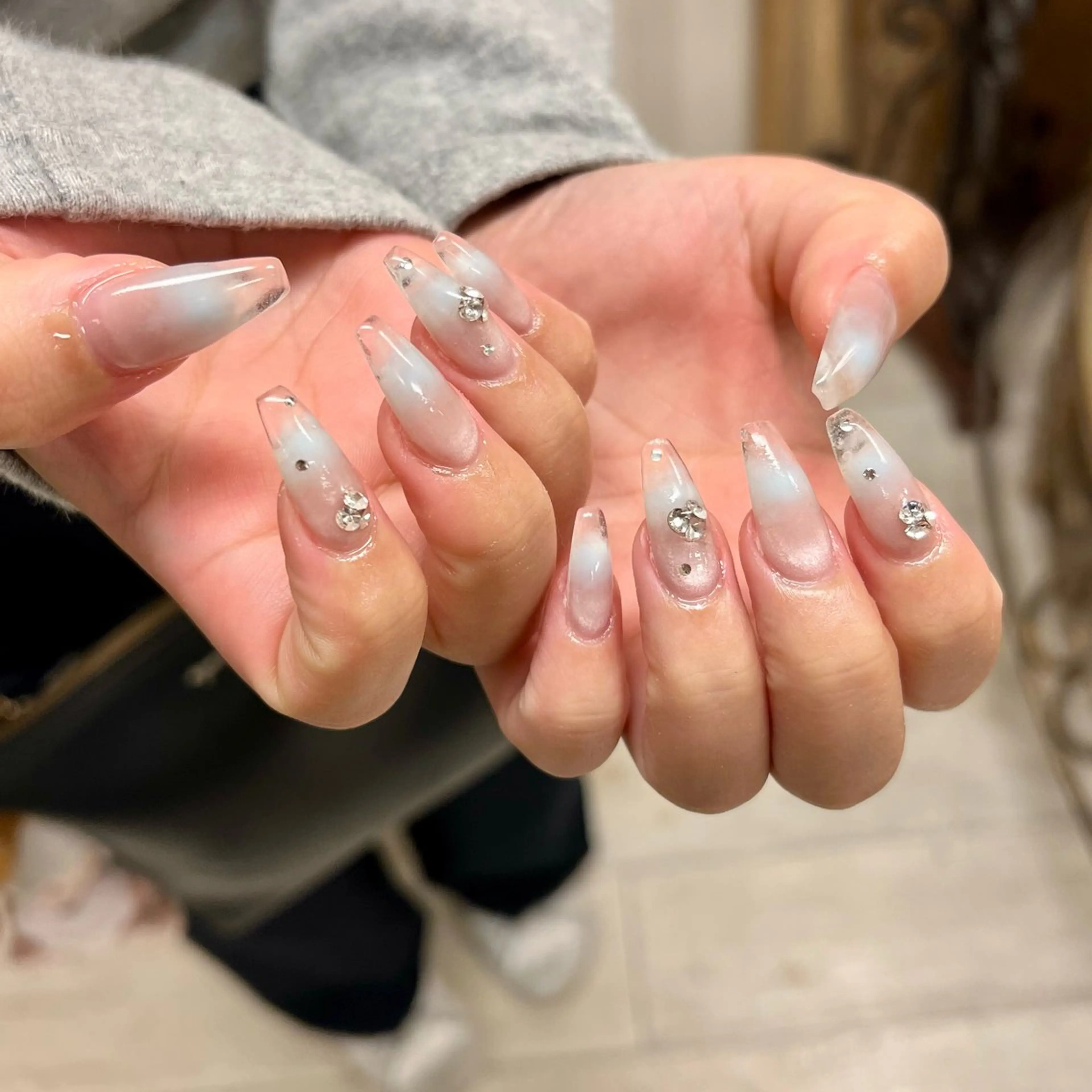 ネイル クリアネイル フレンチネイル ハンドネイル SAKURA 中島のネイルデザイン