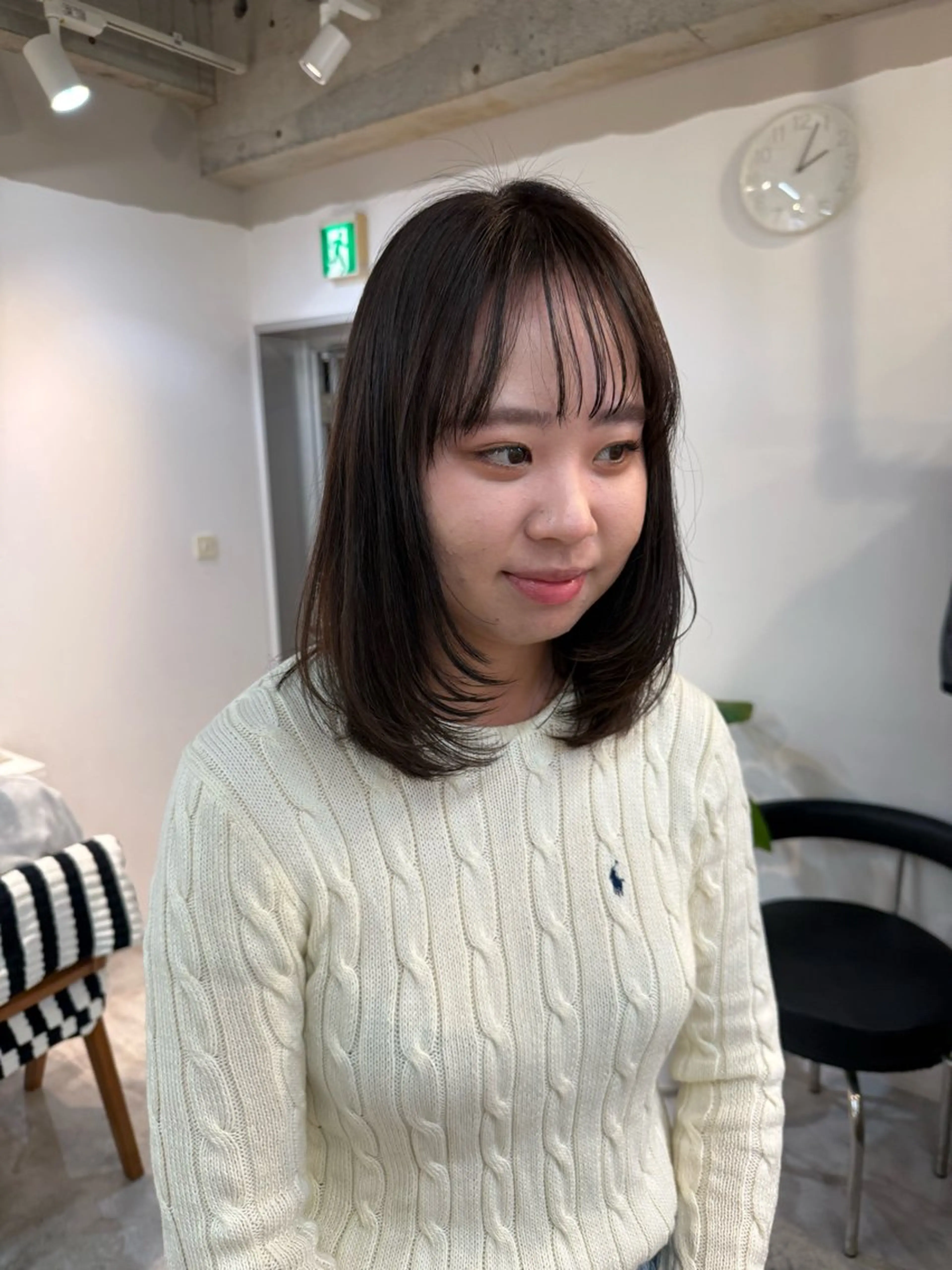 ミディアム レイヤーカット カット ヘアカラー トリートメント fit /Rihoのヘアスタイル