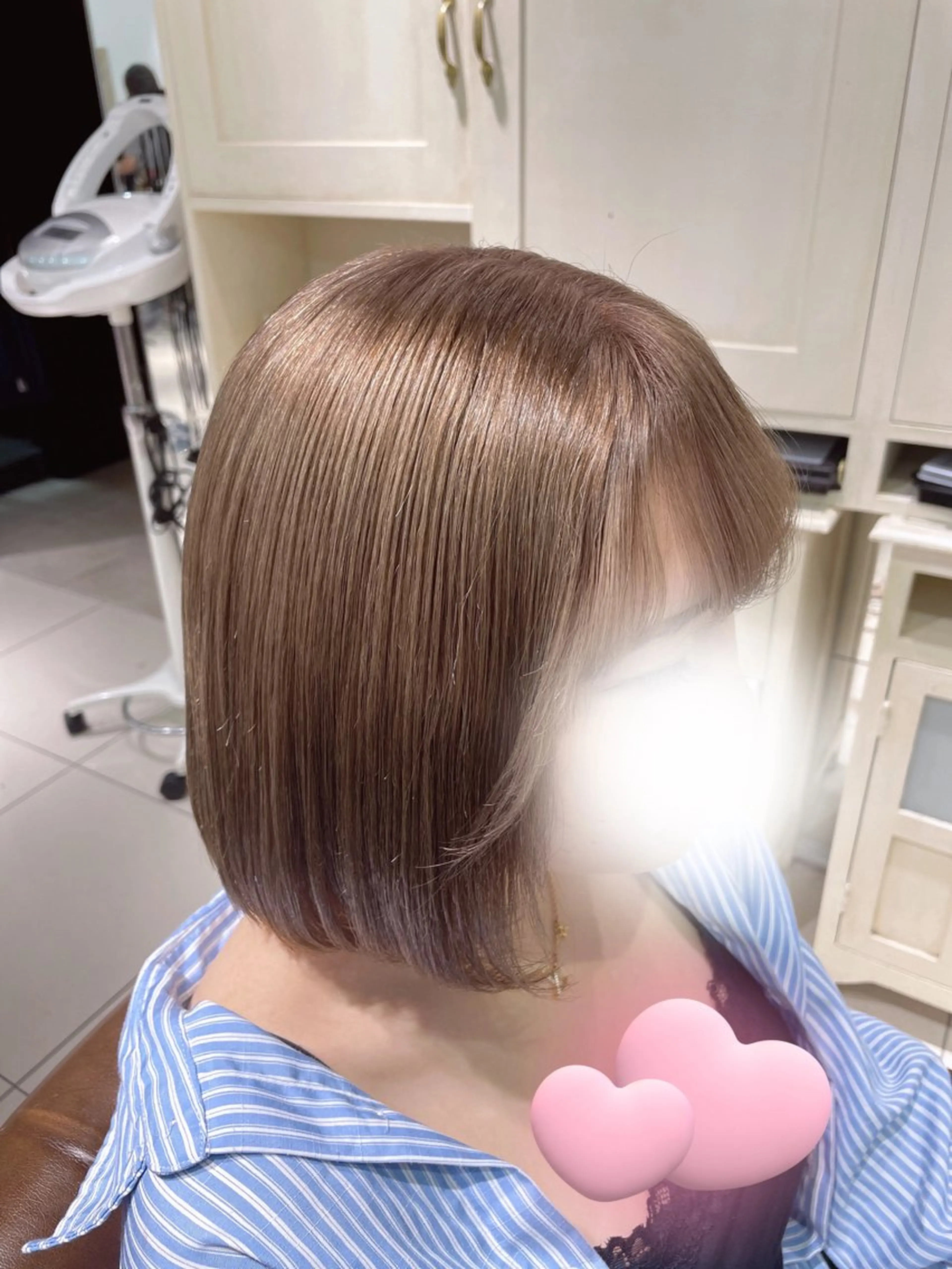 ショート カラー ベージュカラー ブリーチ ミルクティーベージュ ‎Lby home 🪽mikuのヘアスタイル