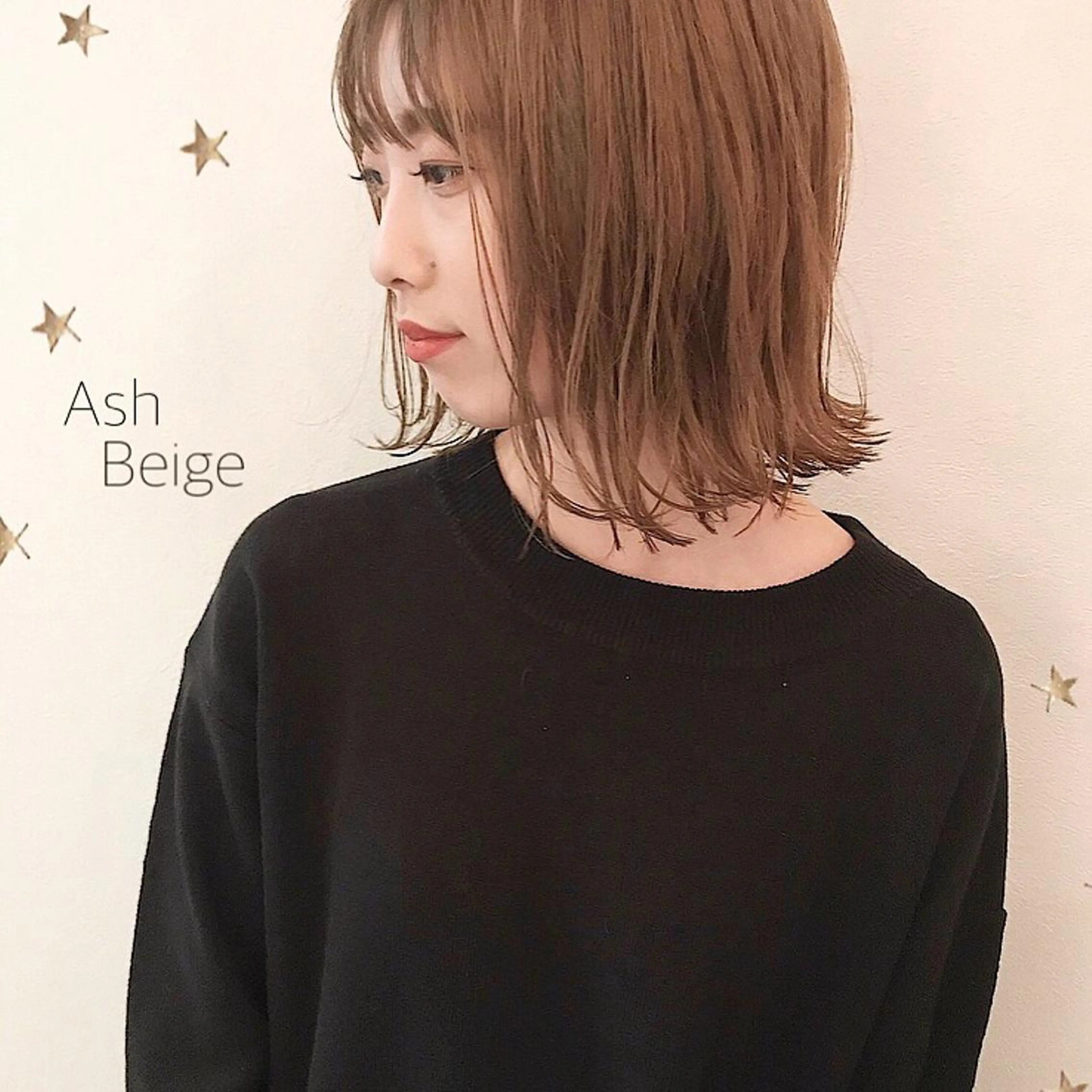 ミディアム カラー 市川 千夏のヘアスタイル