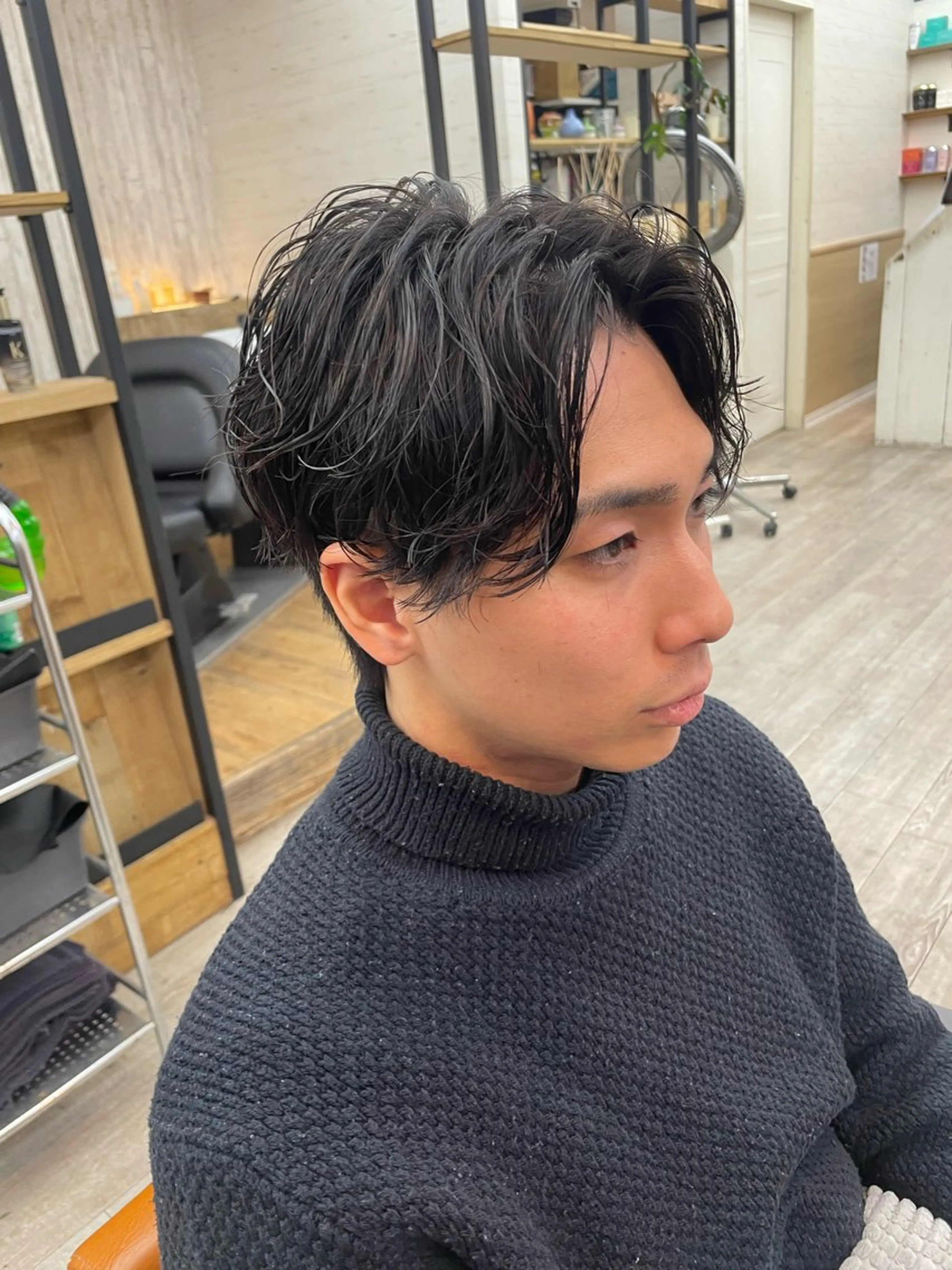 パーマ メンズ メンズパーマ ニュアンスパーマ カット パーマ HIKARU副店長/ ✨️髪質改善のヘアスタイル
