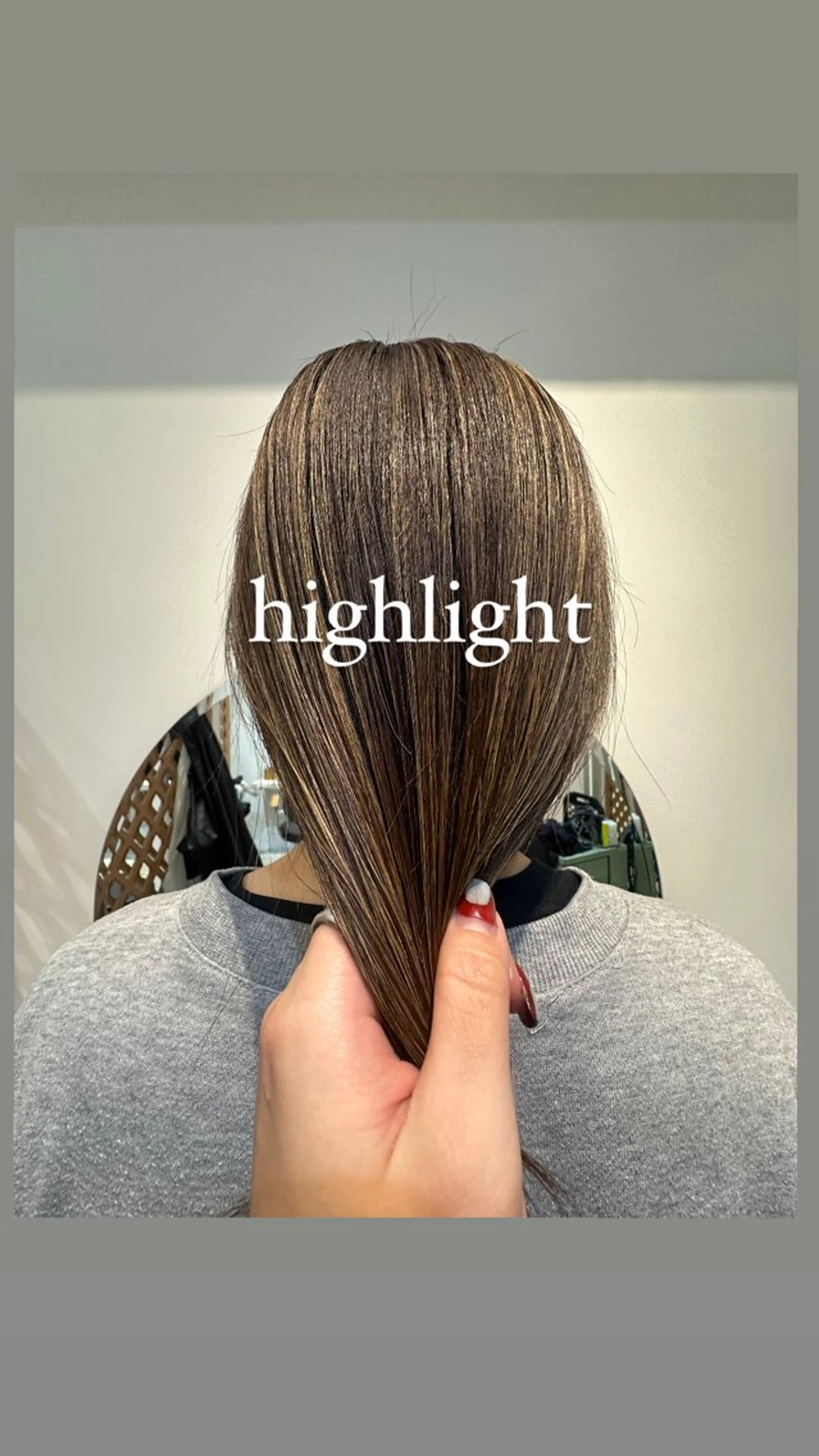 セミロング ハイライト ヘアカラー トリートメント 下北沢suu所属・AYAKA 下北沢suuのヘアスタイル