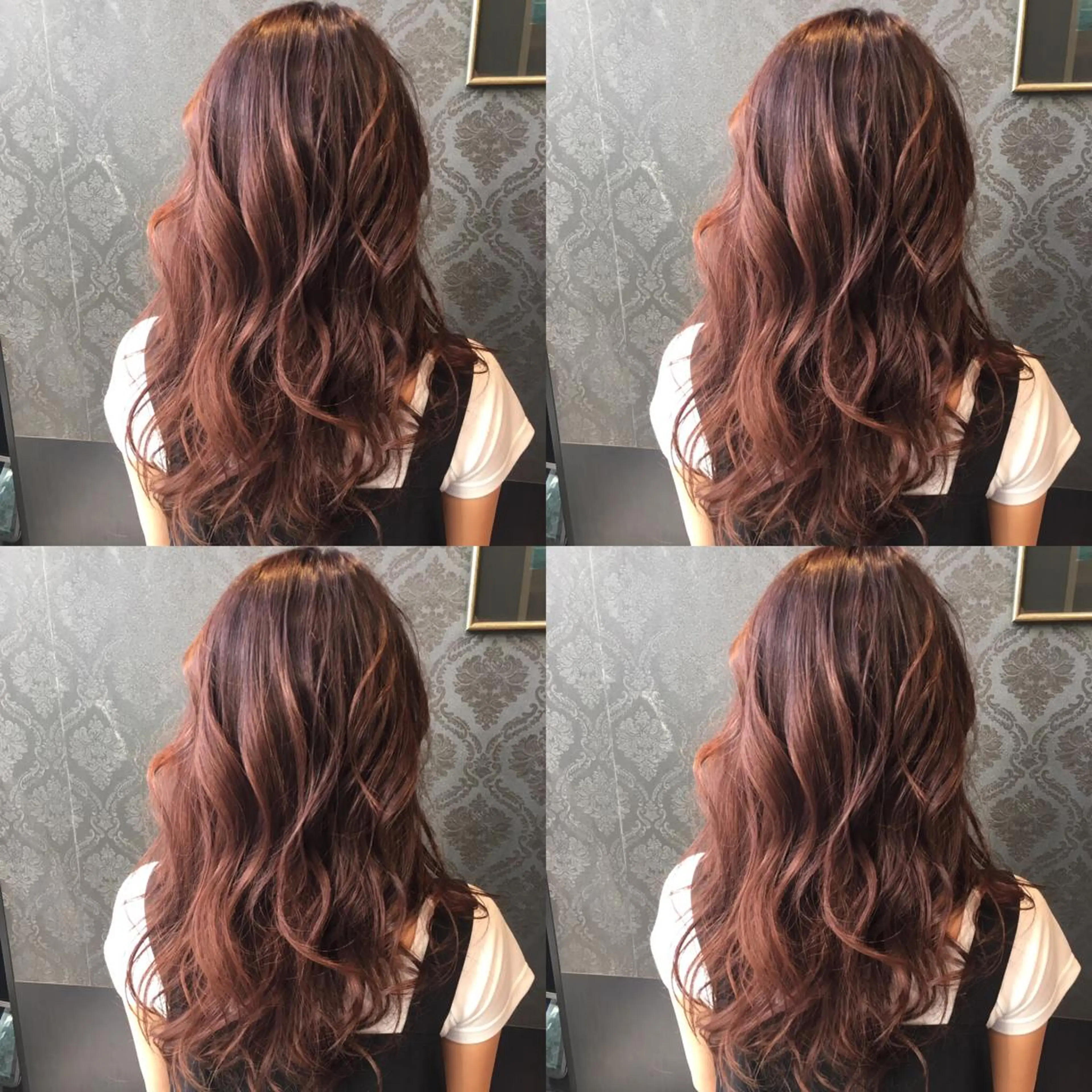 セミロング カラー ブリーチ ブリーチなしカラー ピンクカラー 髪質改善美容師 中村　一のヘアスタイル