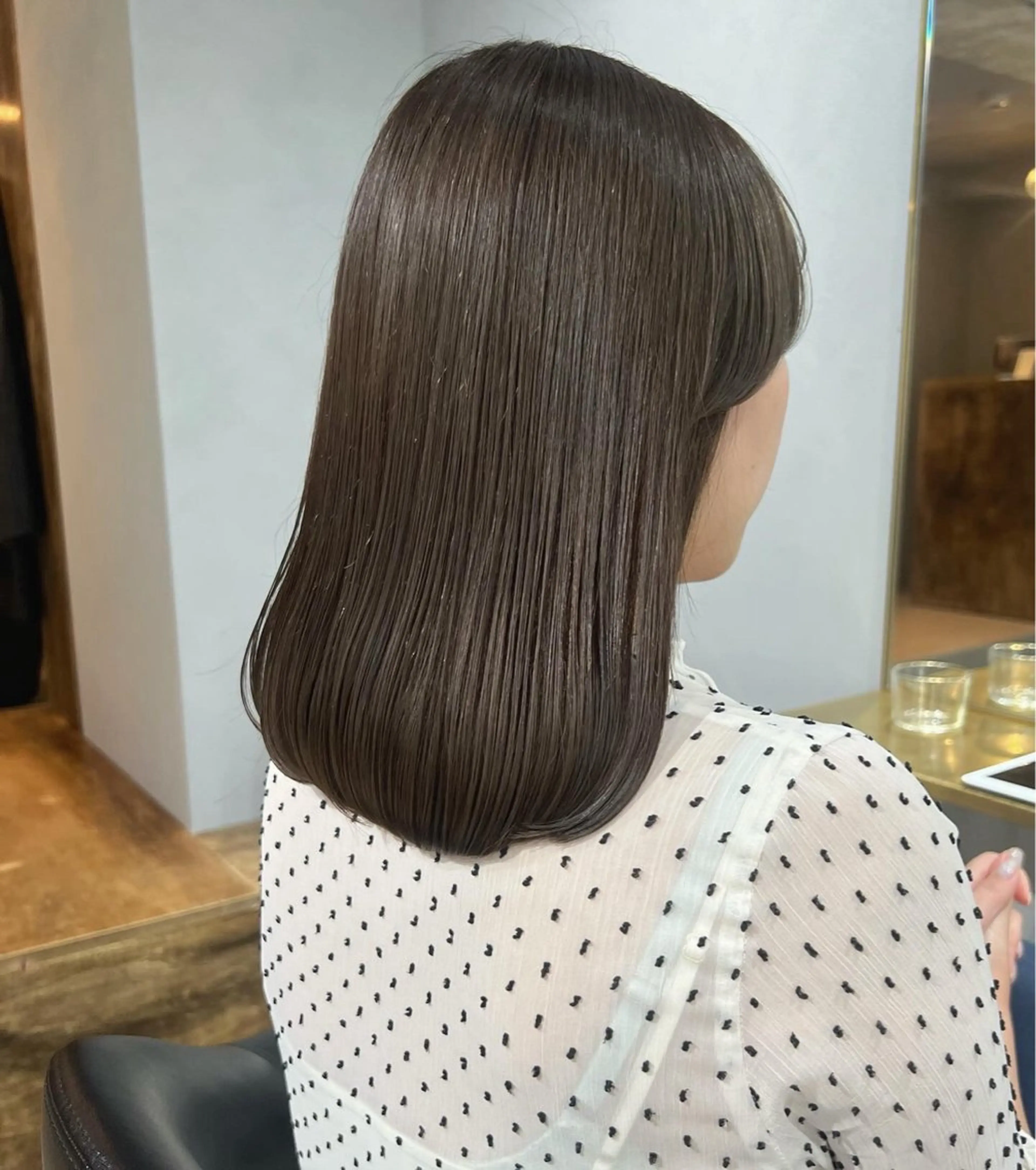 ミディアム カラー カット ヘアカラー トリートメント akane/ボブ /ブラウンベージュのヘアスタイル