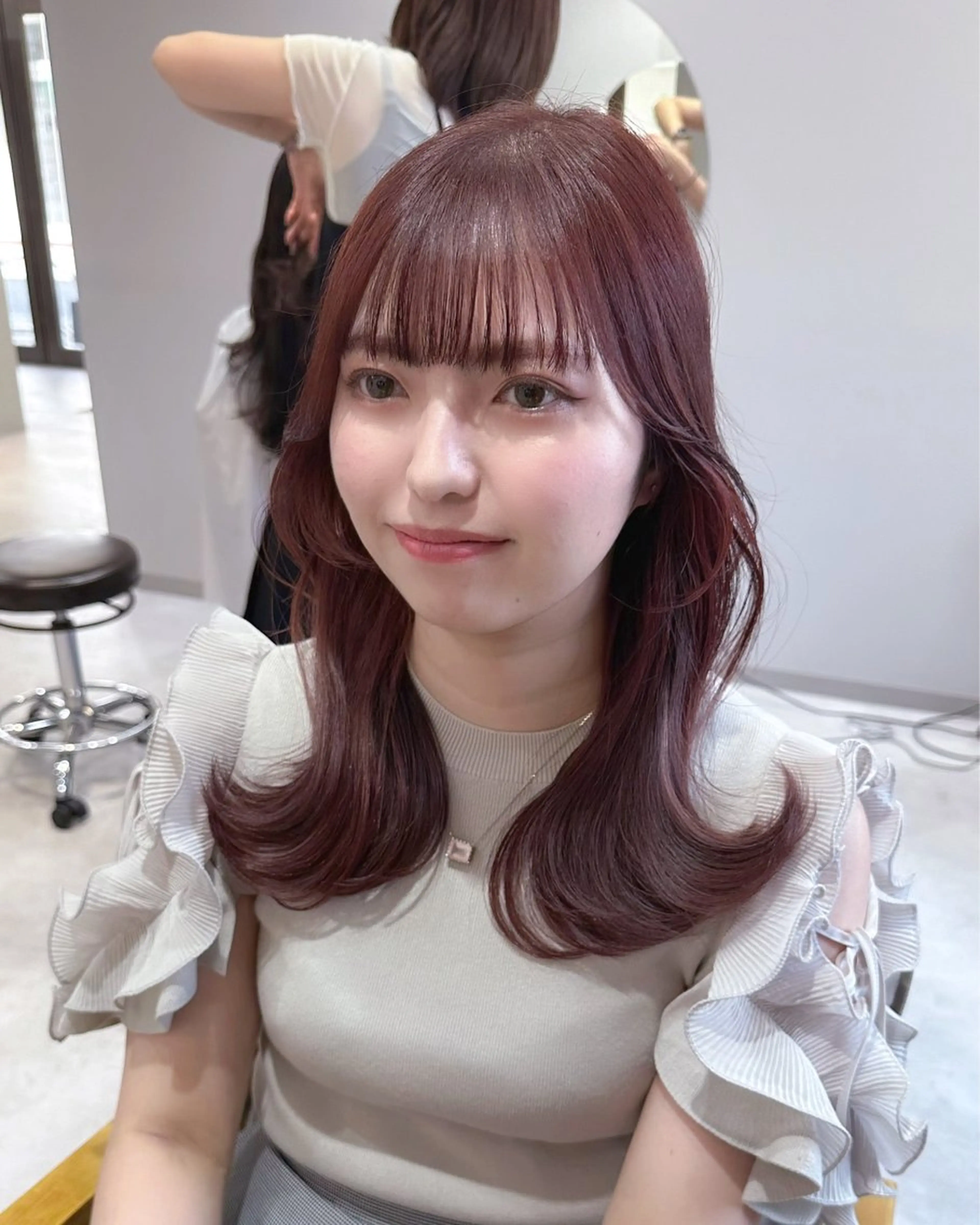 セミロング カラー ヘアアレンジ topstylist 芳賀みなみのヘアスタイル