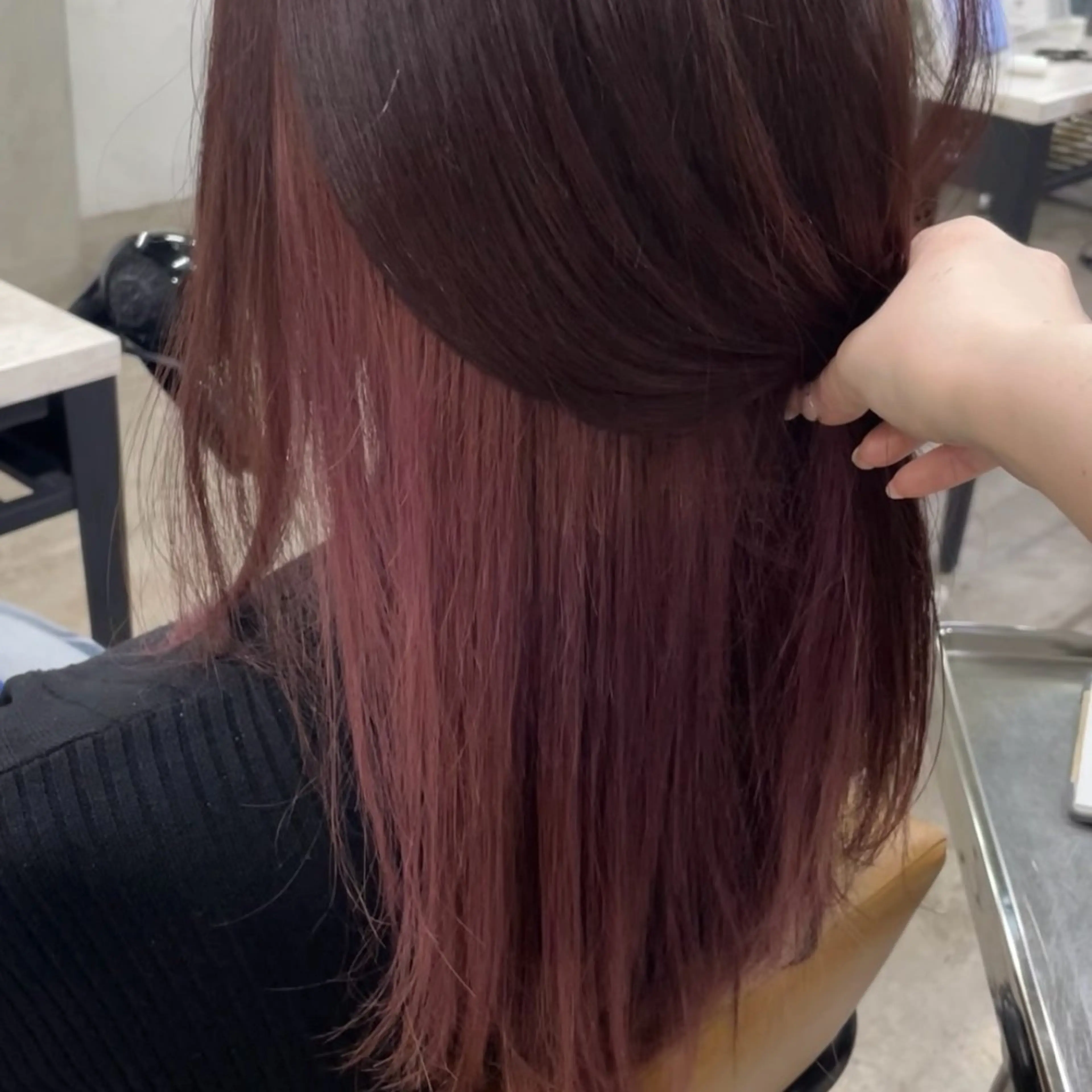 ロング ハイライト ヘアカラー トリートメント 💝ヘアアレンジ/ダ ブルカラー💝みさきのヘアスタイル