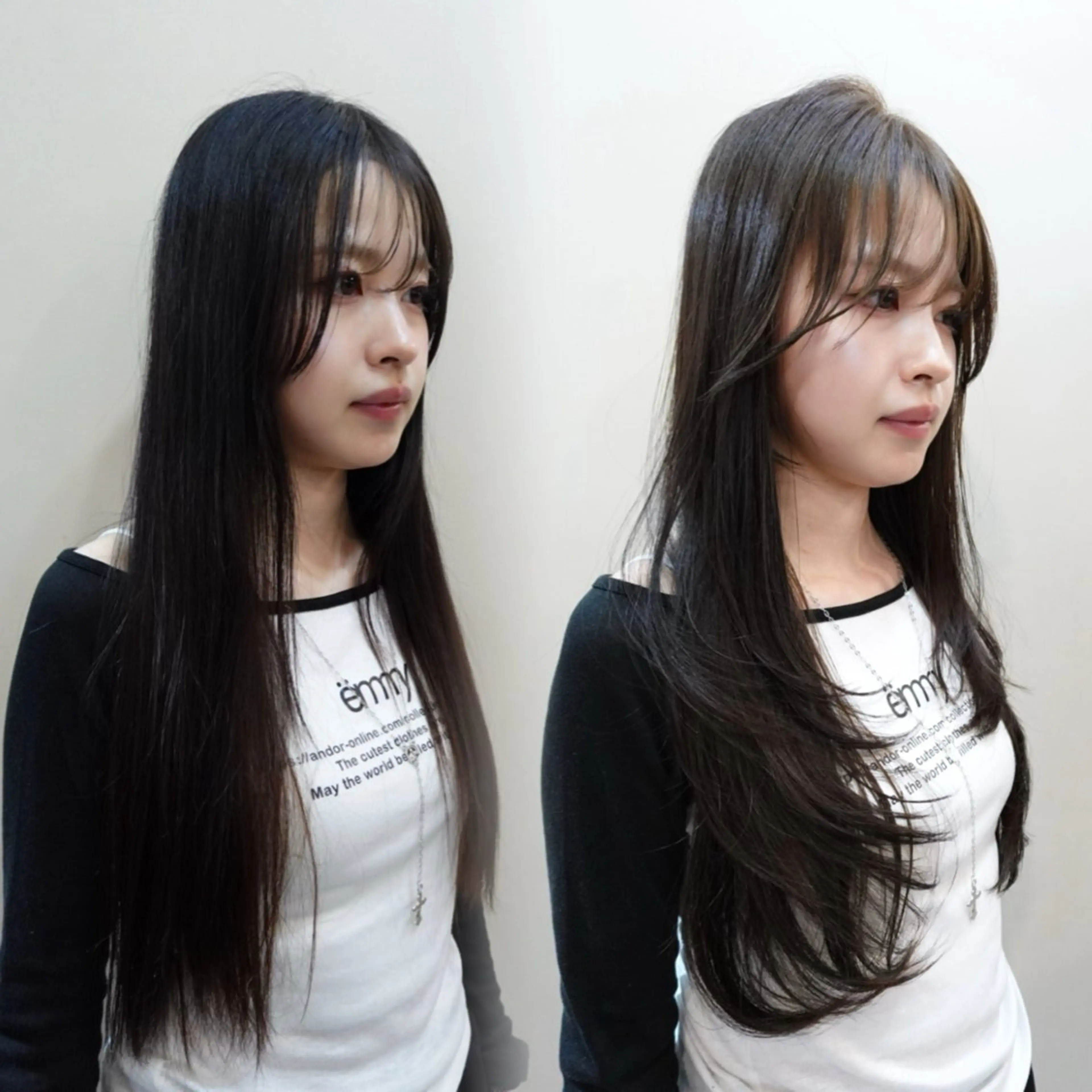 セミロング カット ヘアカラー トリートメント SALOWIN二子玉川South店所属・AYANO ／レイヤー／オリーブのヘアスタイル