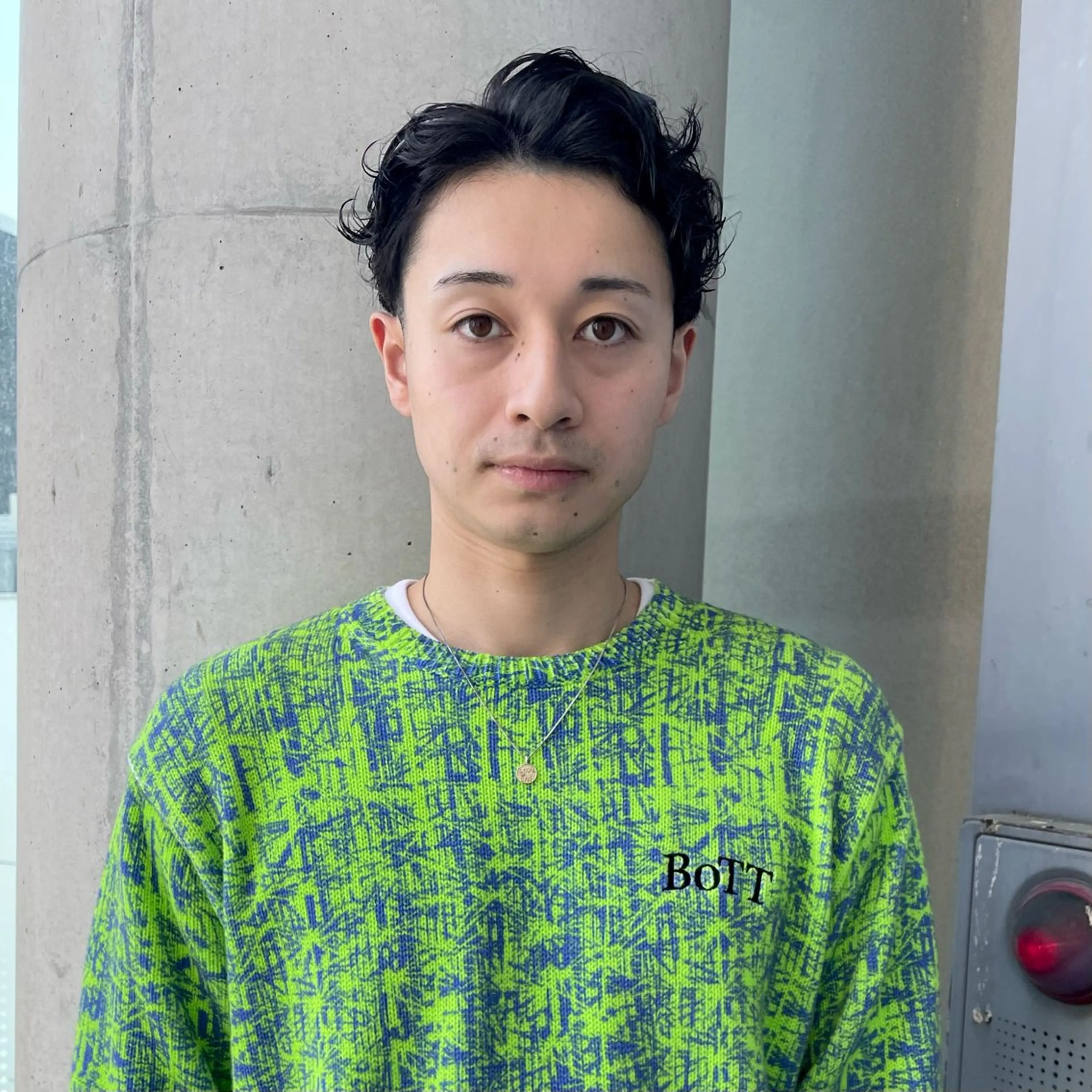 ミディアム メンズ ミディアムパーマ メンズパーマ カット パーマ ⚾️横浜メンズカット 阿部龍馬🍺🍔のヘアスタイル