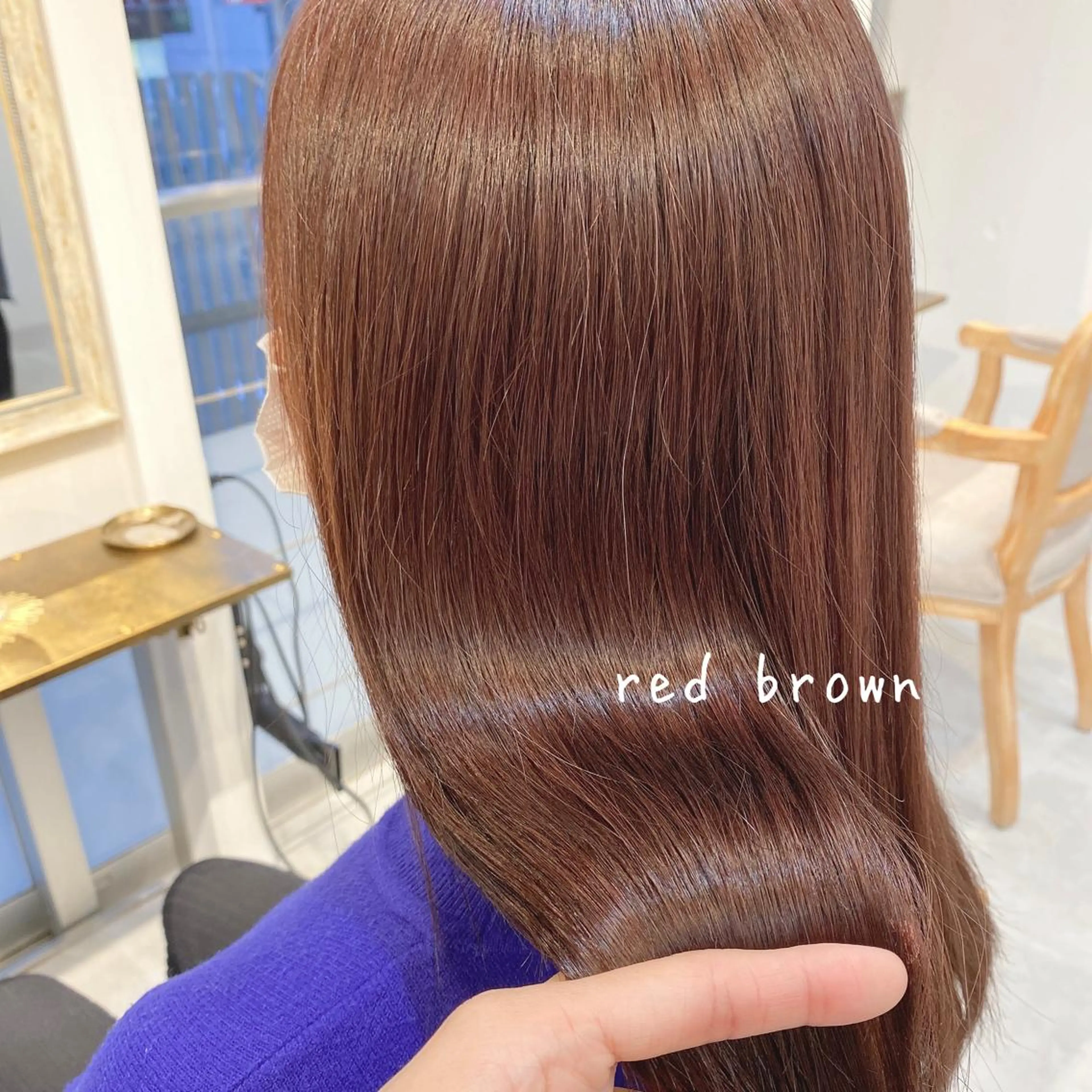 ミディアム カラー モテ前髪 タゴメ シンヤのヘアスタイル