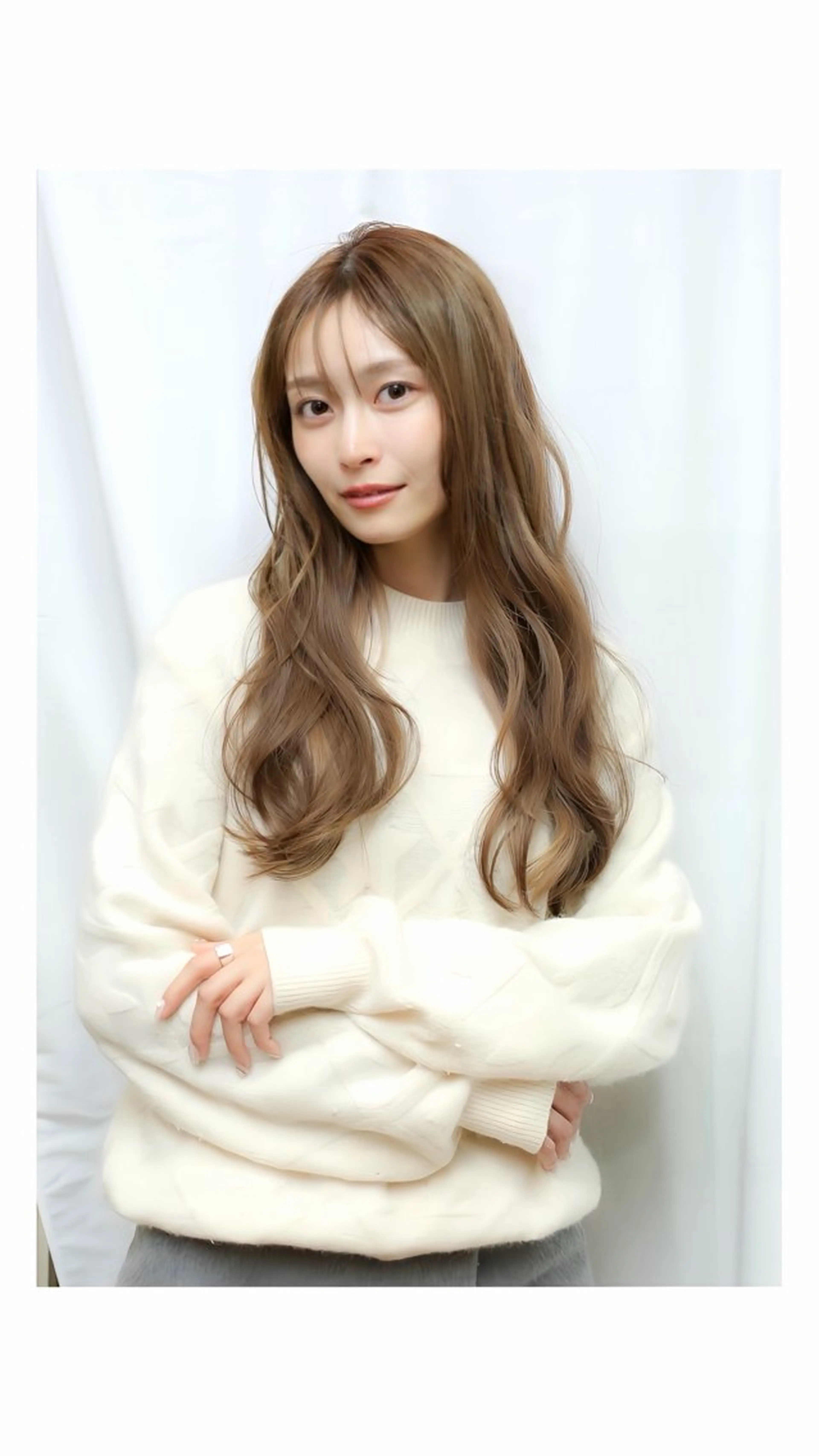ロング カット ヘアカラー 阿武 ナルキのヘアスタイル