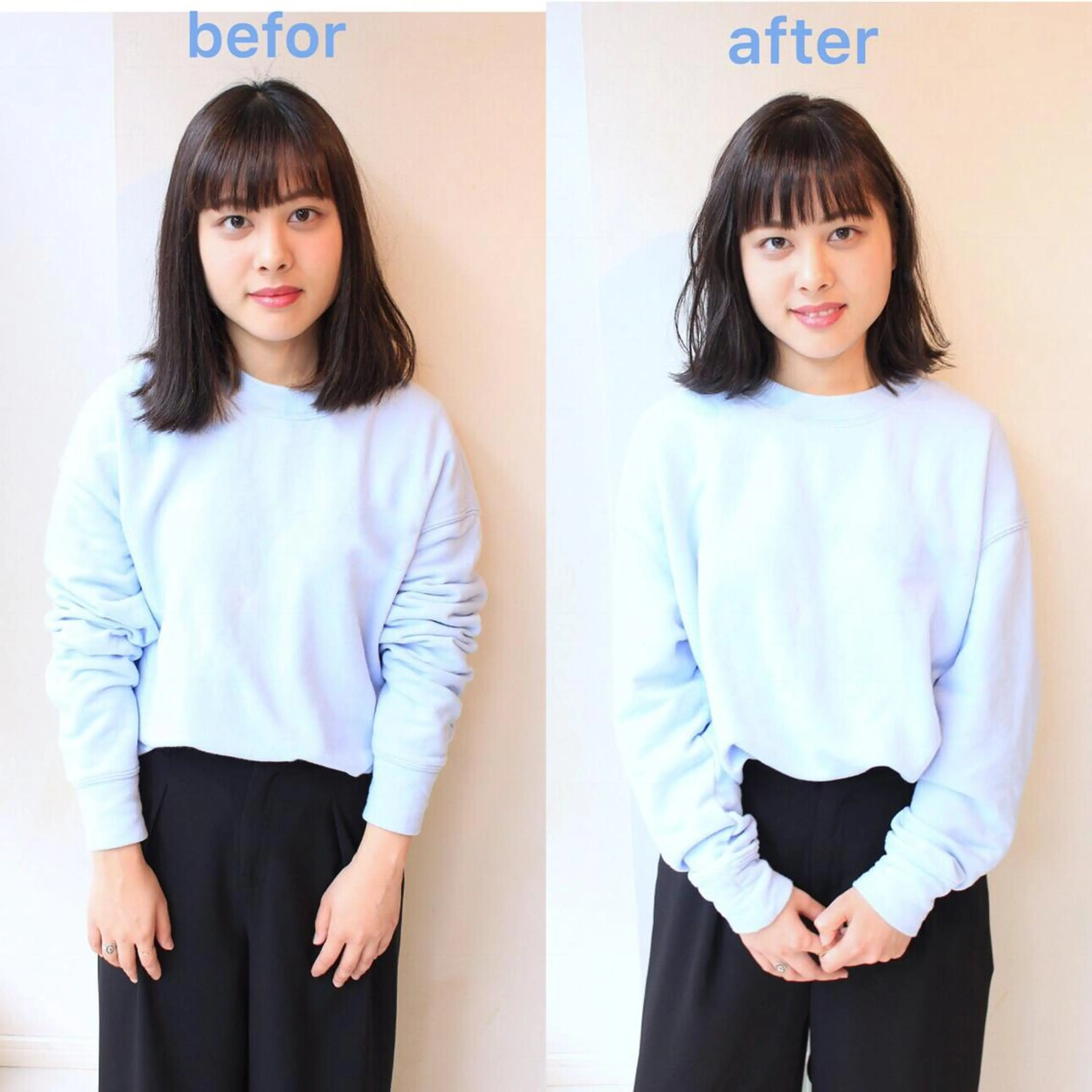 ミディアム 河野 薫のヘアスタイル