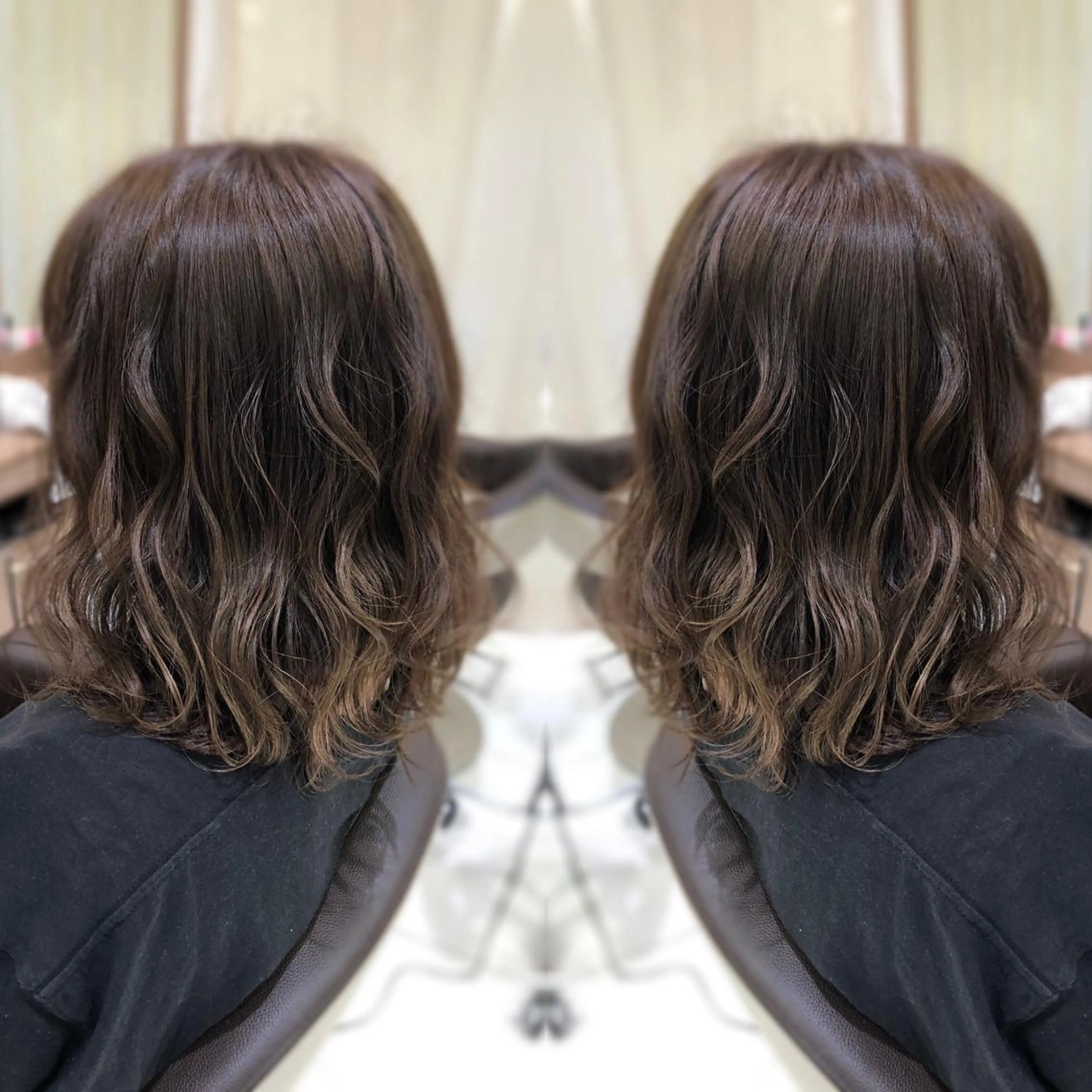 ミディアム カラー 韓国レイヤー×透明感 カラー/山崎一輝のヘアスタイル