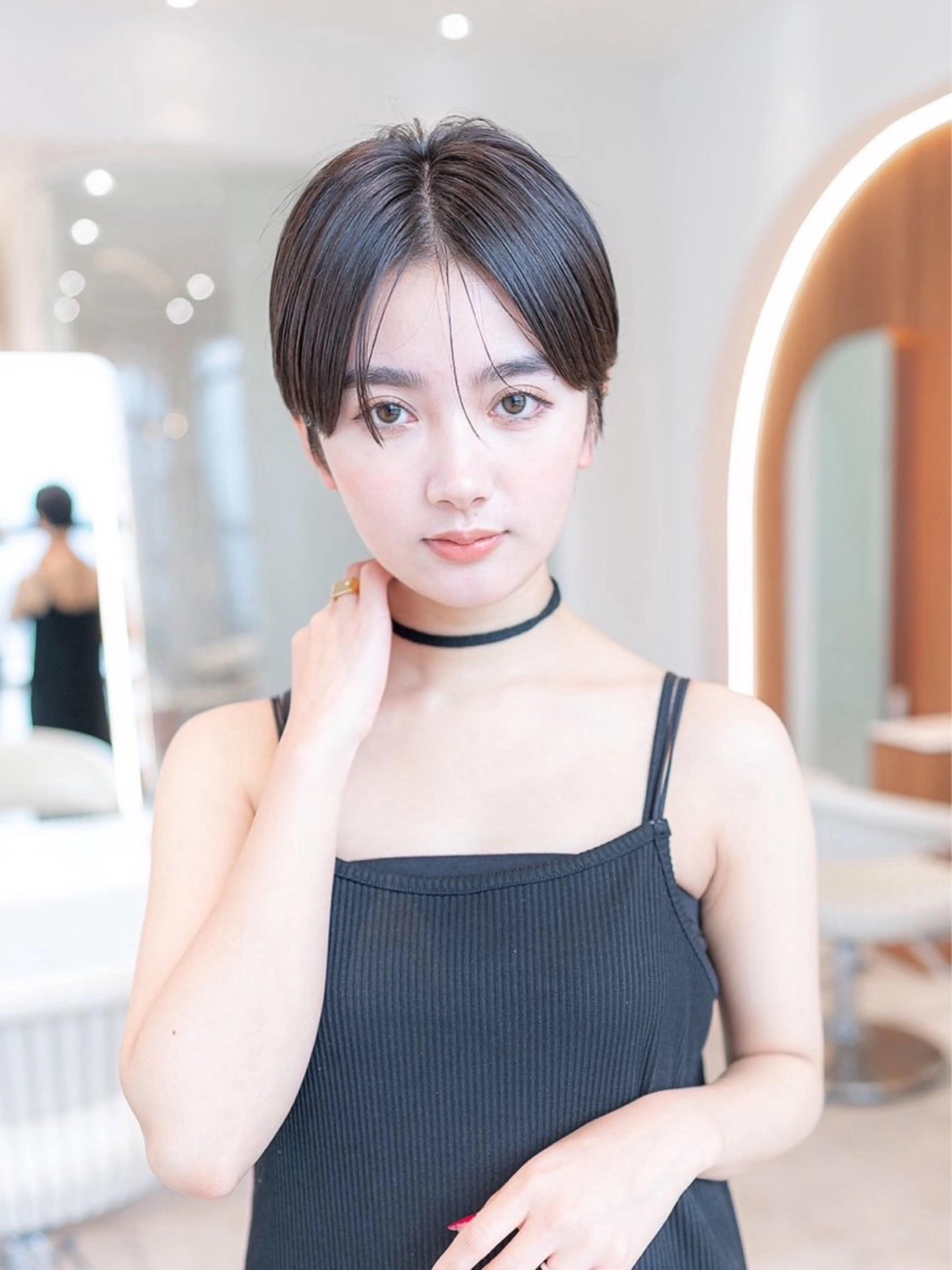 ショート カラー ショートボブ 丸みショート イルミナカラー ボブ くびれヘア カット ヘアカラー トリートメント 田中航平/渋谷ボブ/ レイヤーボブのヘアスタイル