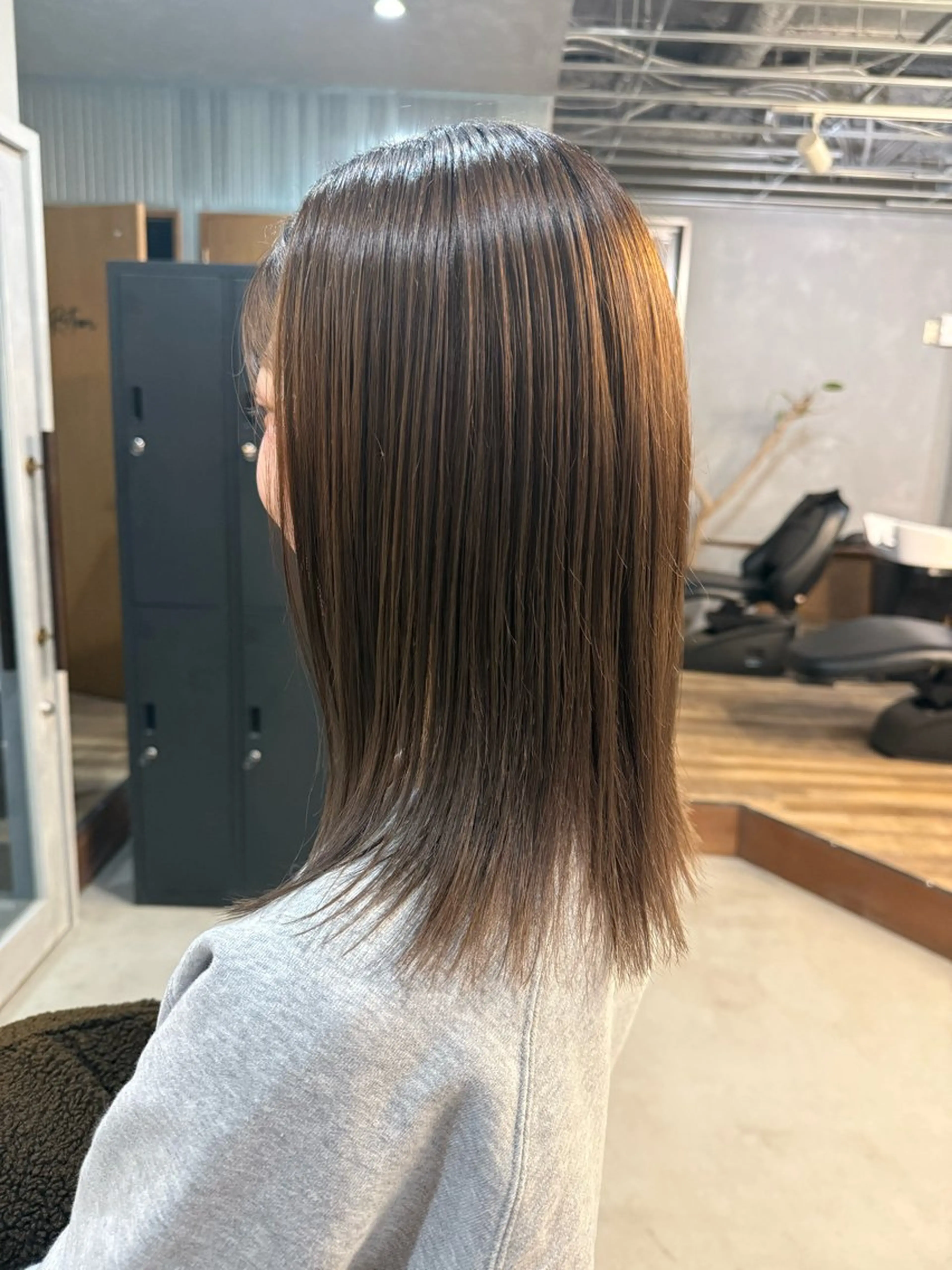 カラー ブリーチ ブラウンカラー 透明感カラー ダブルカラー ブリーチなしカラー noa / 郡山ボブ ×透明感カラーのヘアスタイル
