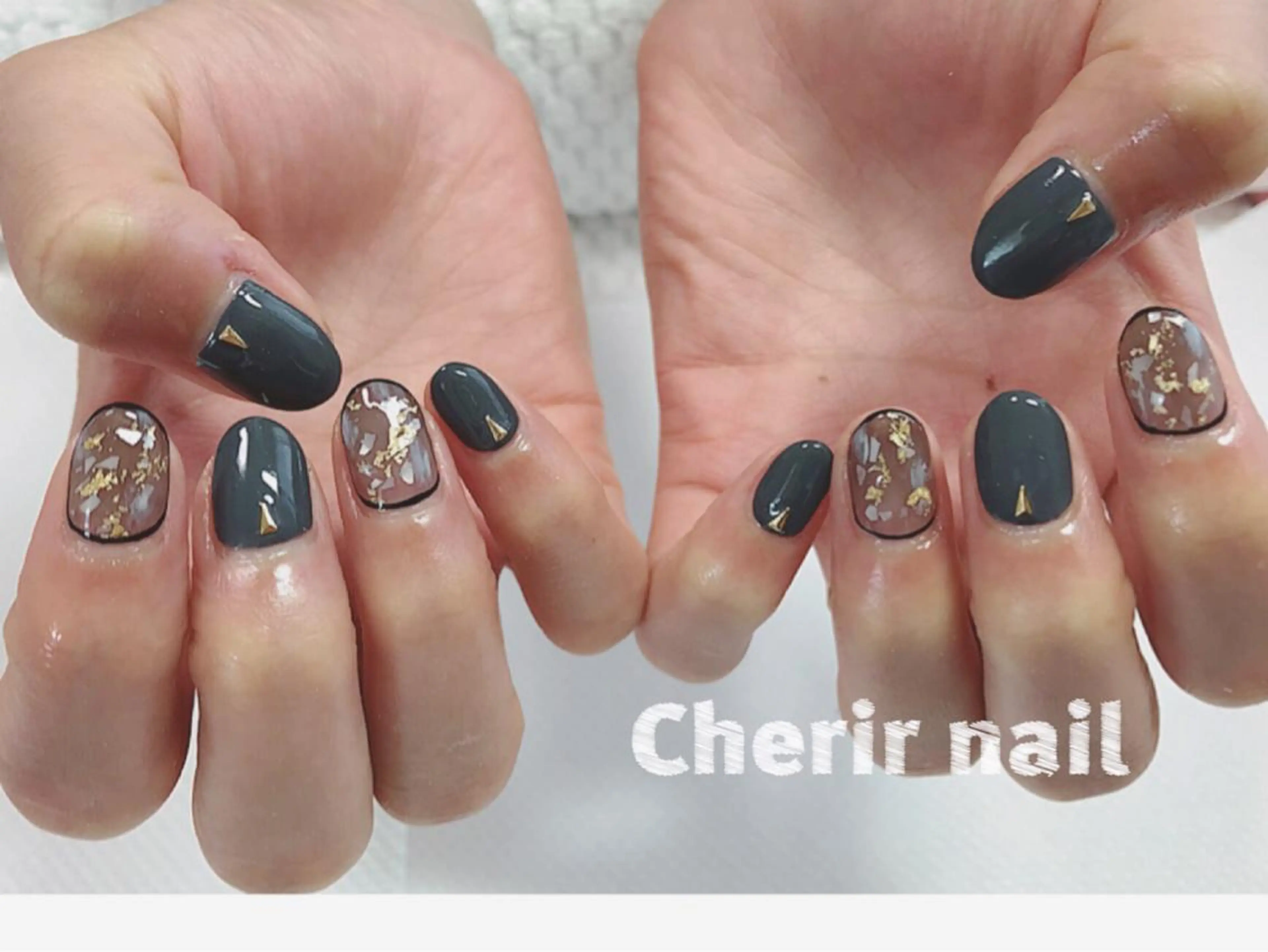 ネイル アートネイル ワンカラーネイル Cherirnail kaoriのネイルデザイン