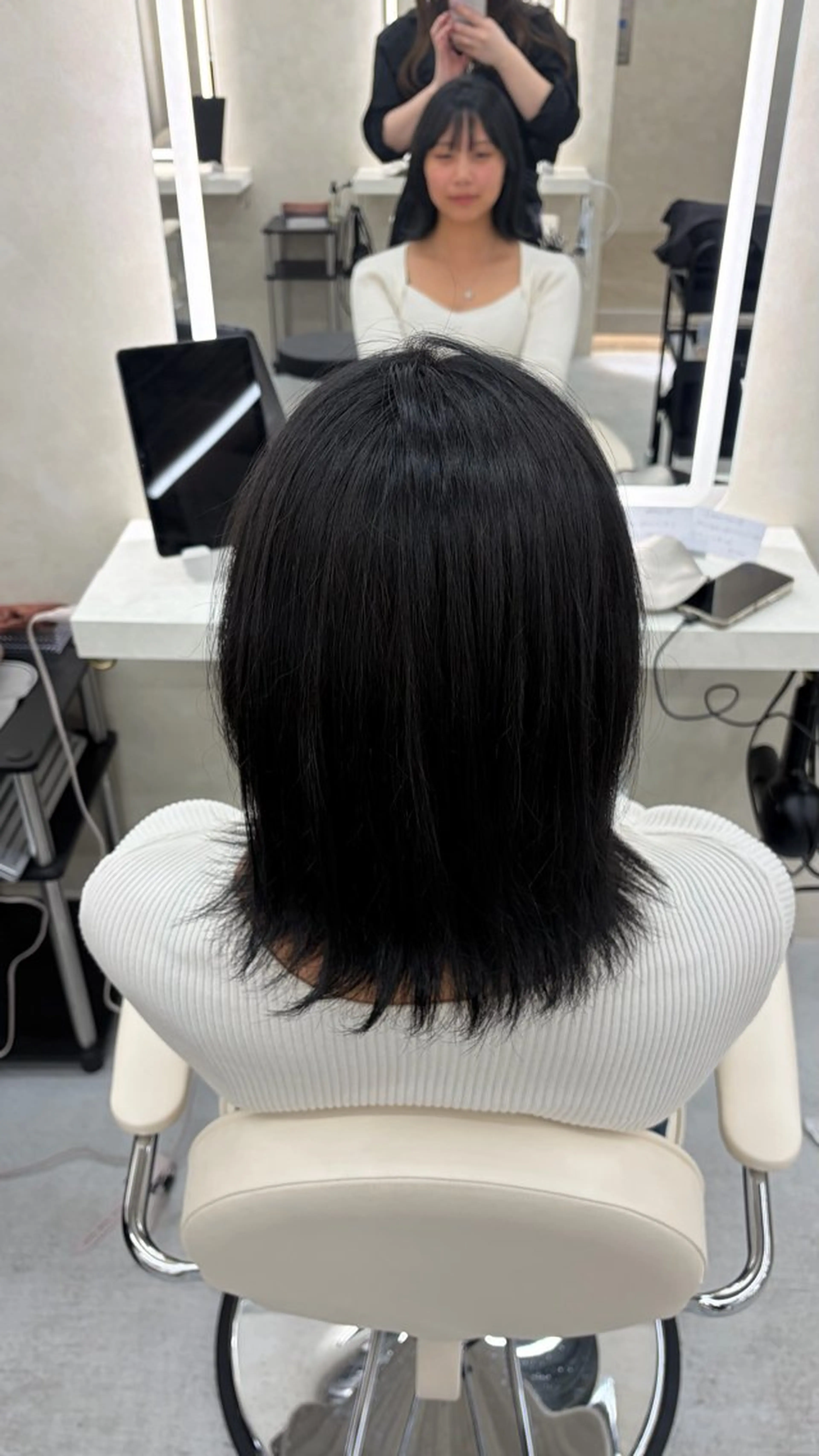 ミディアム ヘアカラー トリートメント 北川 葵のヘアスタイル