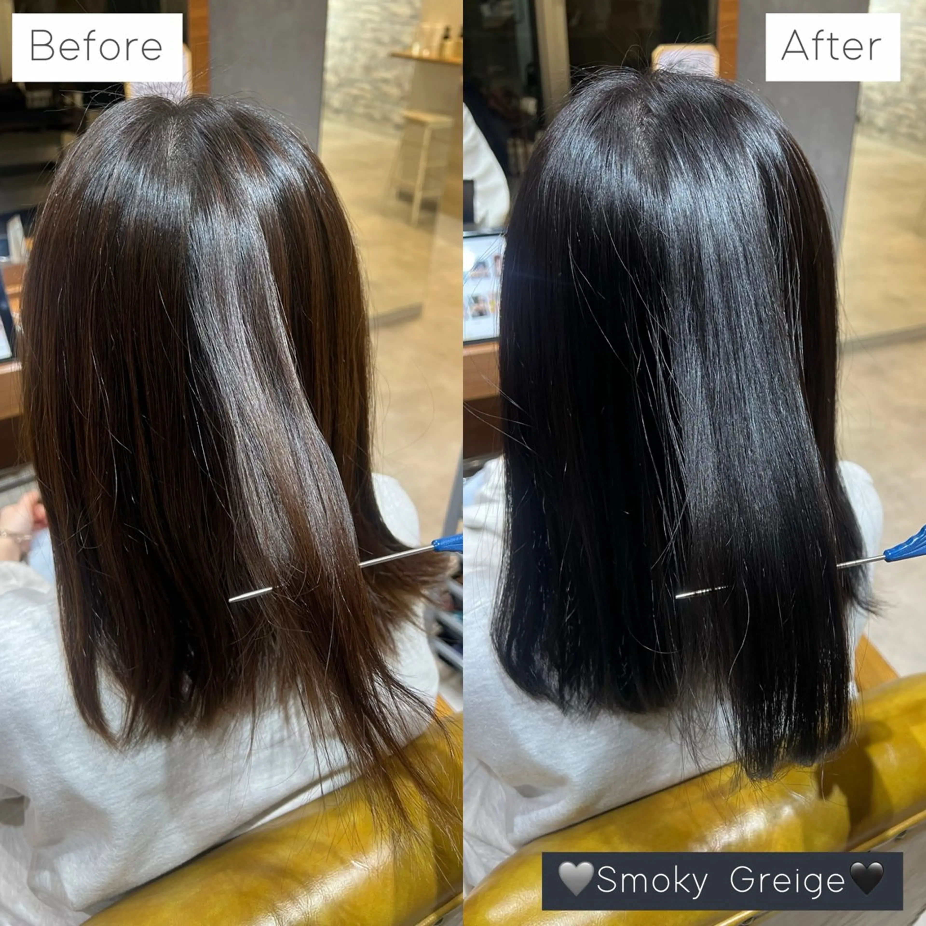 【🌸ミニモ学割🌸】就活,実習カラー/黒染めじゃない暗染め🖤の写真