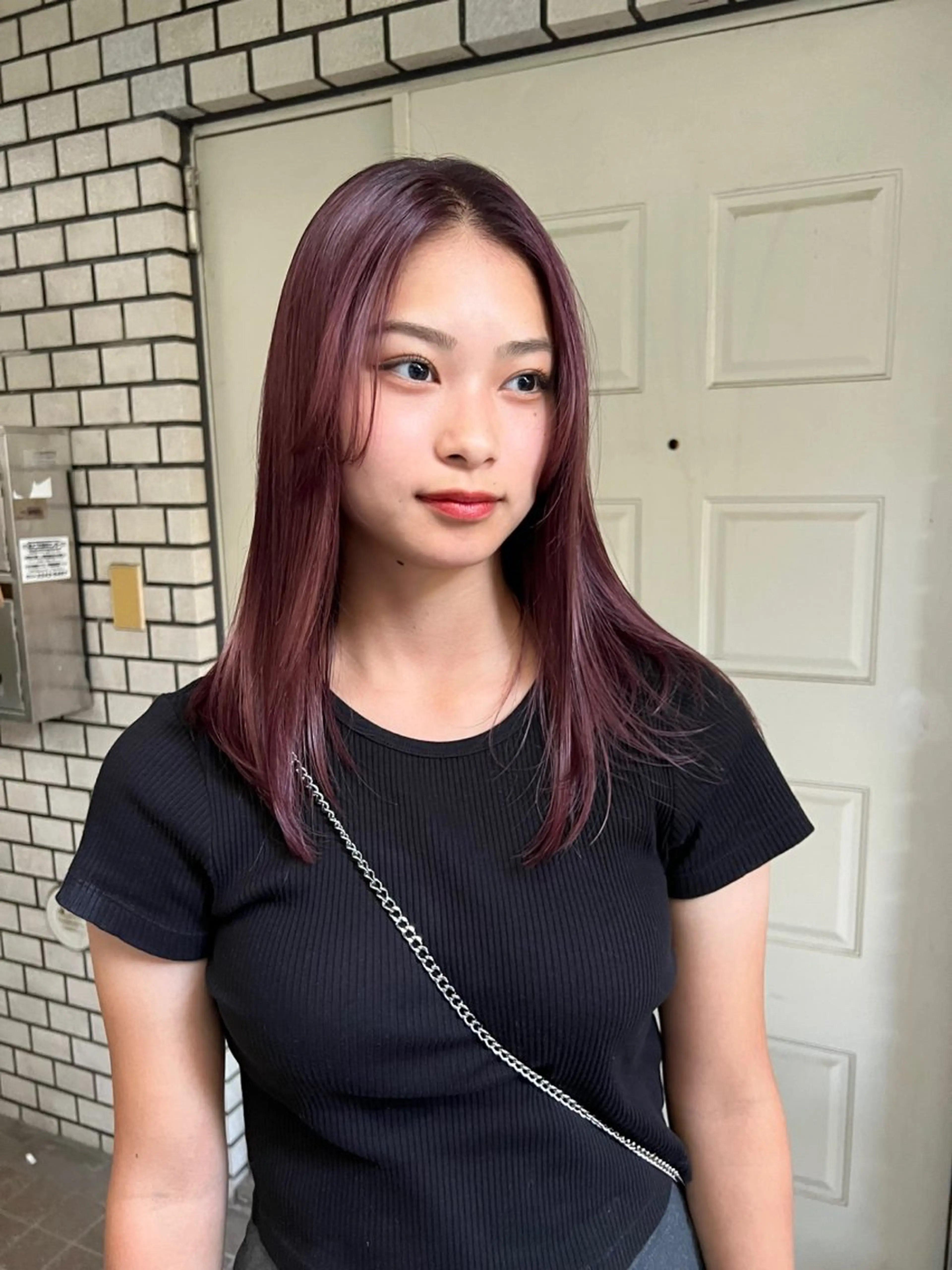 セミロング カラー カット ヘアカラー トリートメント takada kohのヘアスタイル