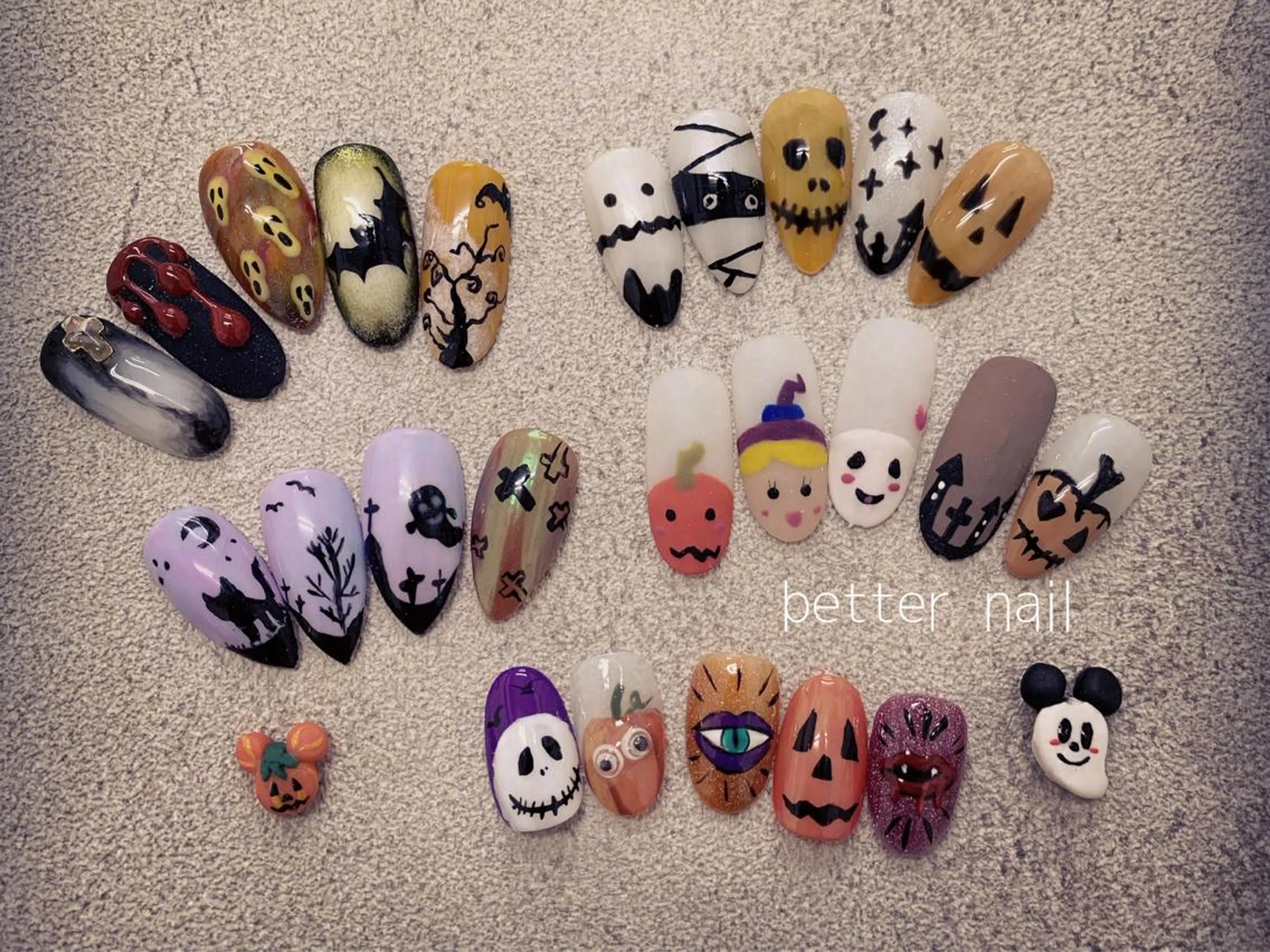 カラー ネイル ハロウィン ハロウィン Musee art 亀戸店のネイルデザイン