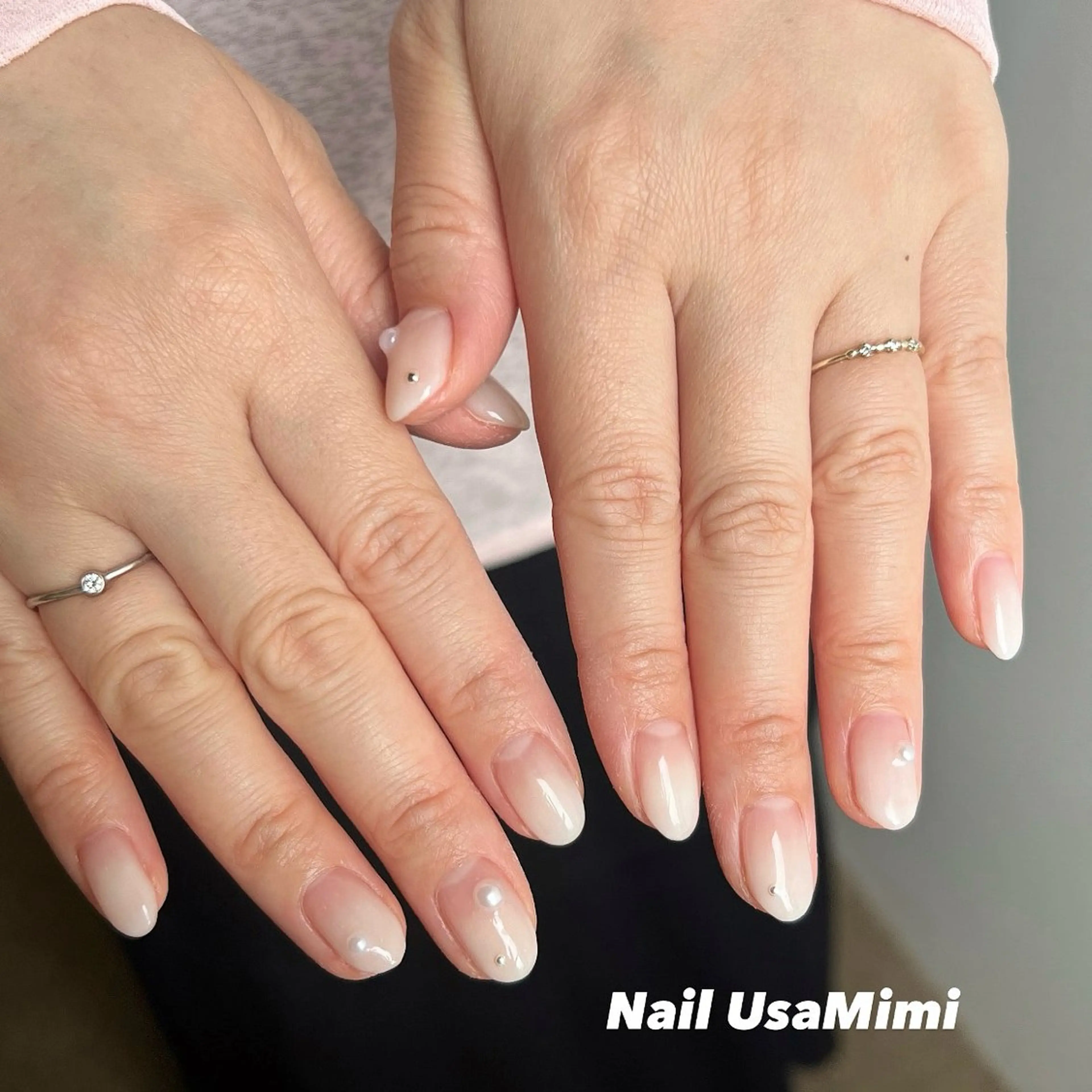 ネイル アートネイル オーロラネイル チークネイル フレンチネイル ジェルネイル ハンドネイル 本町NailUsa Mimi RIKOのネイルデザイン