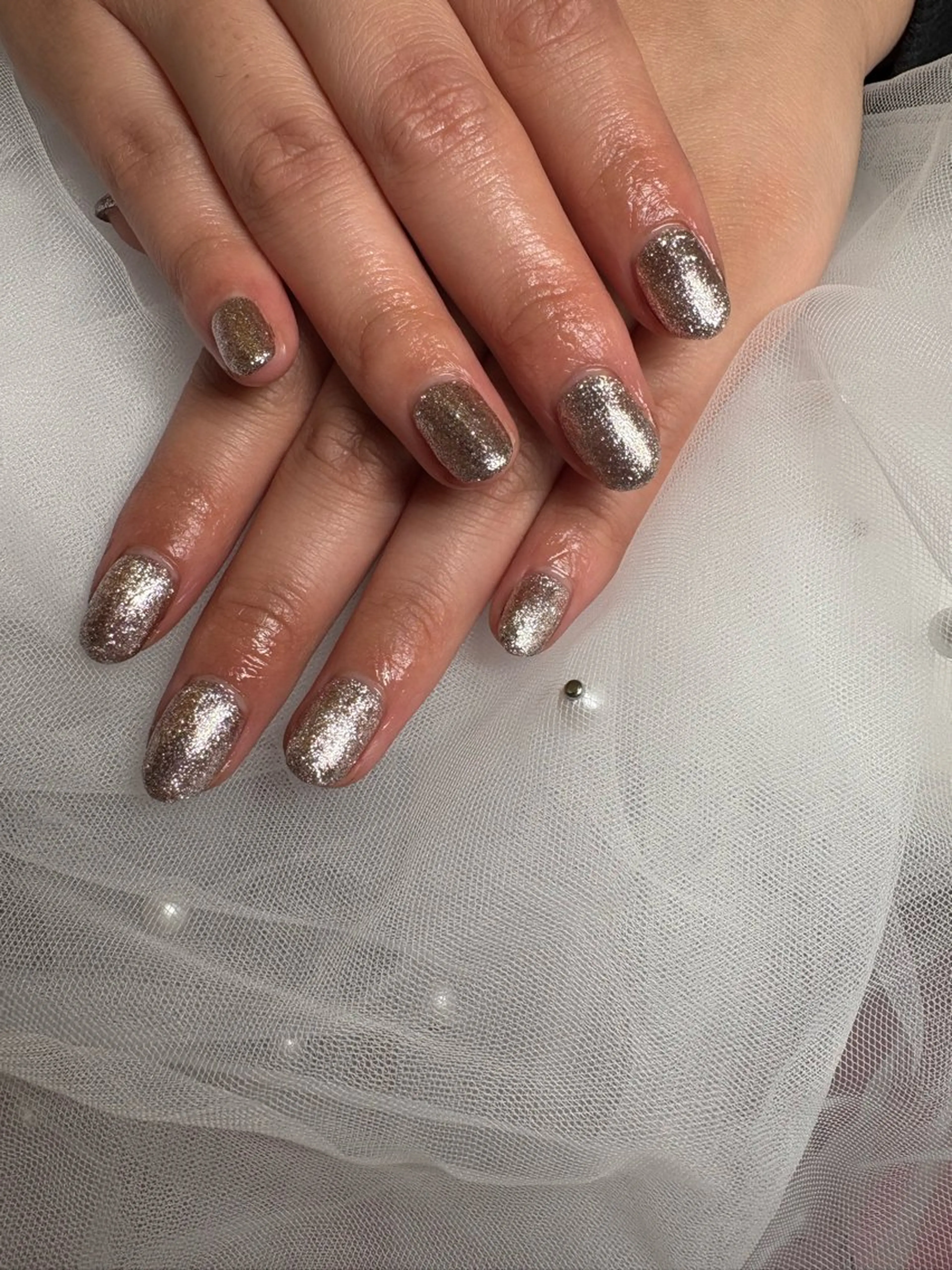 ワンカラー・ラメグラ　オフなしの写真