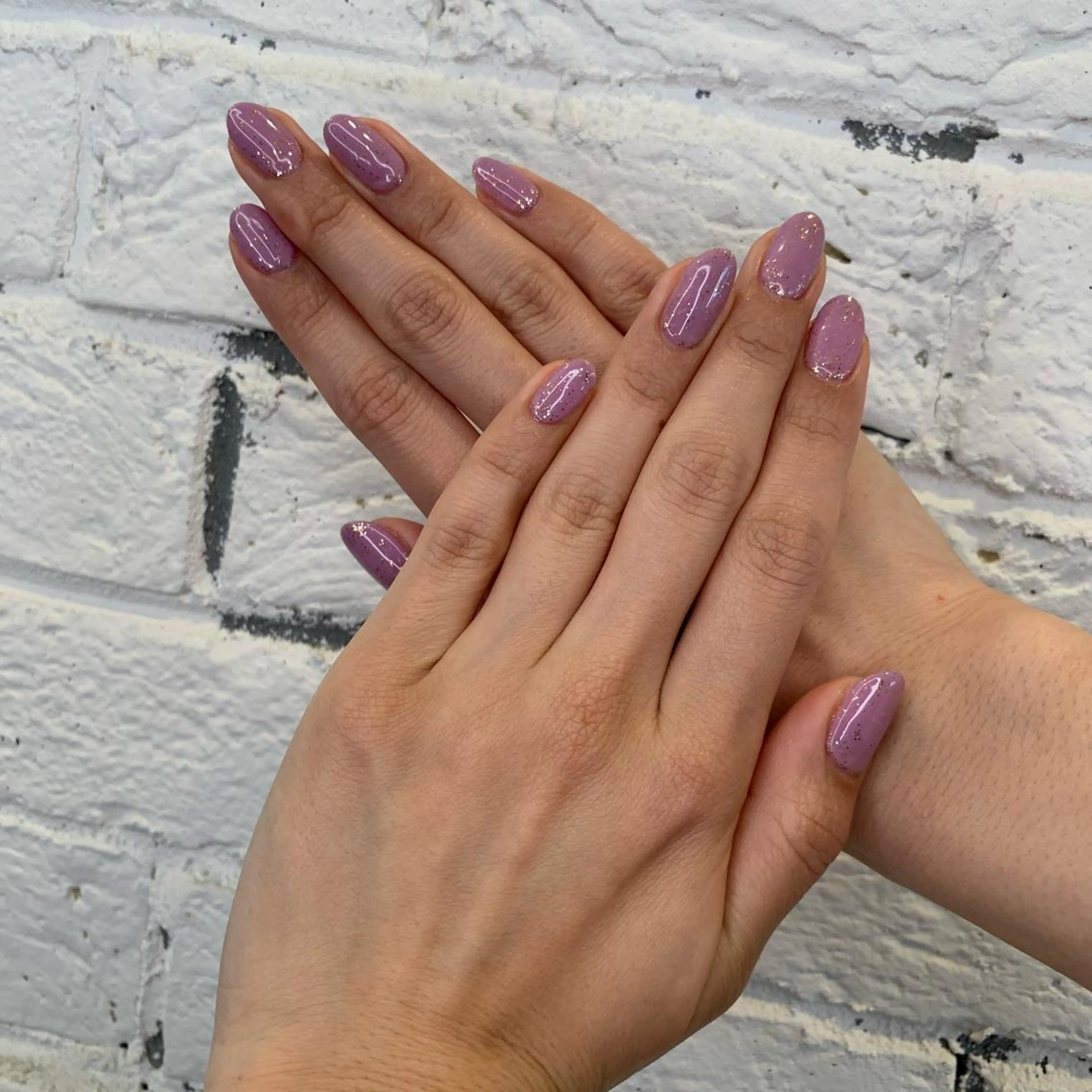 ネイル ゴールド ラメ(グリッター) パープル ハンドネイル Lia所属・eri chan nailのネイルデザイン