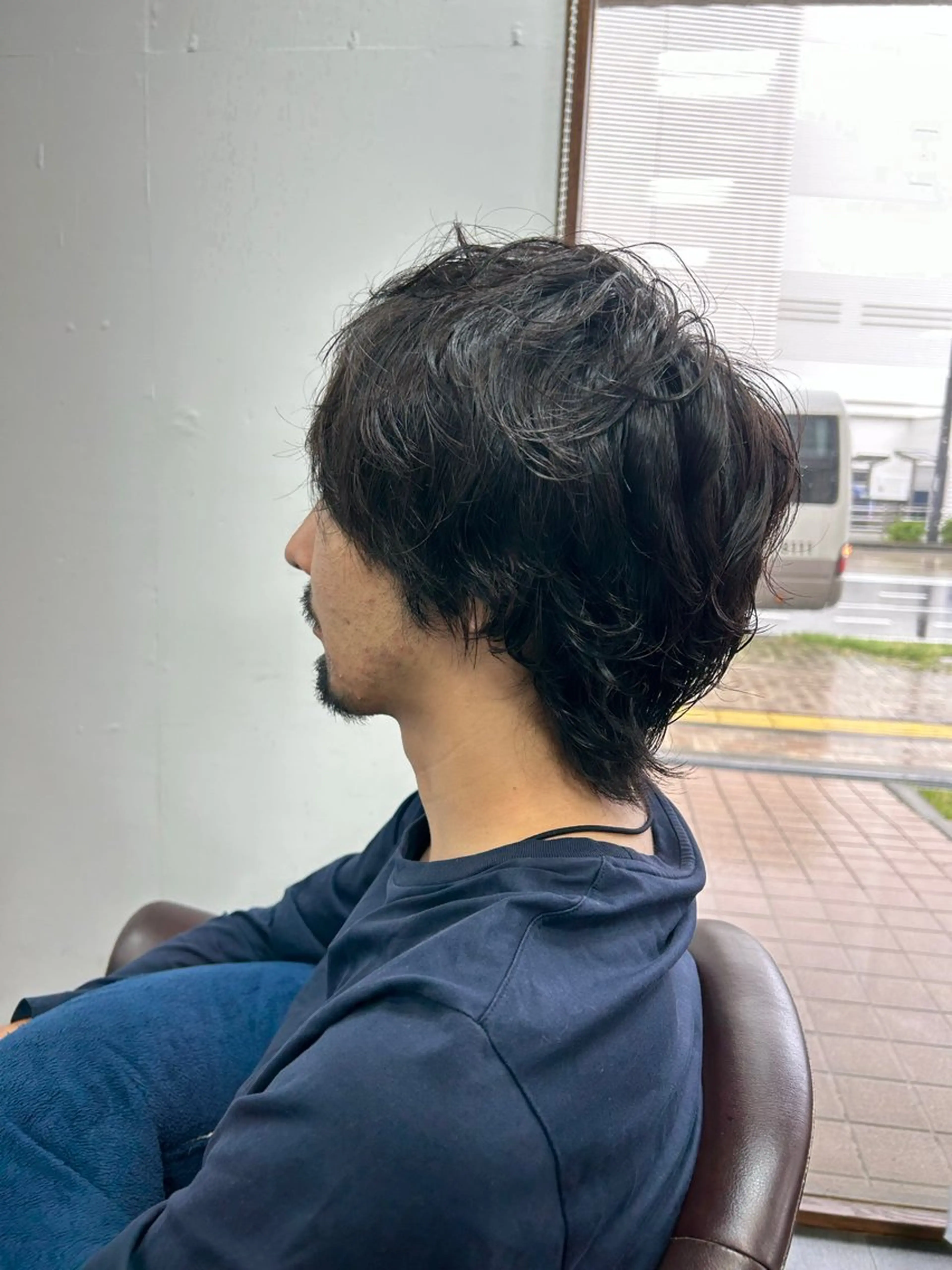 ショート パーマ メンズ メンズパーマ メンズウルフカット ウルフカット ニュアンスパーマ メンズパーマの達人 / タカシマダイスケのヘアスタイル