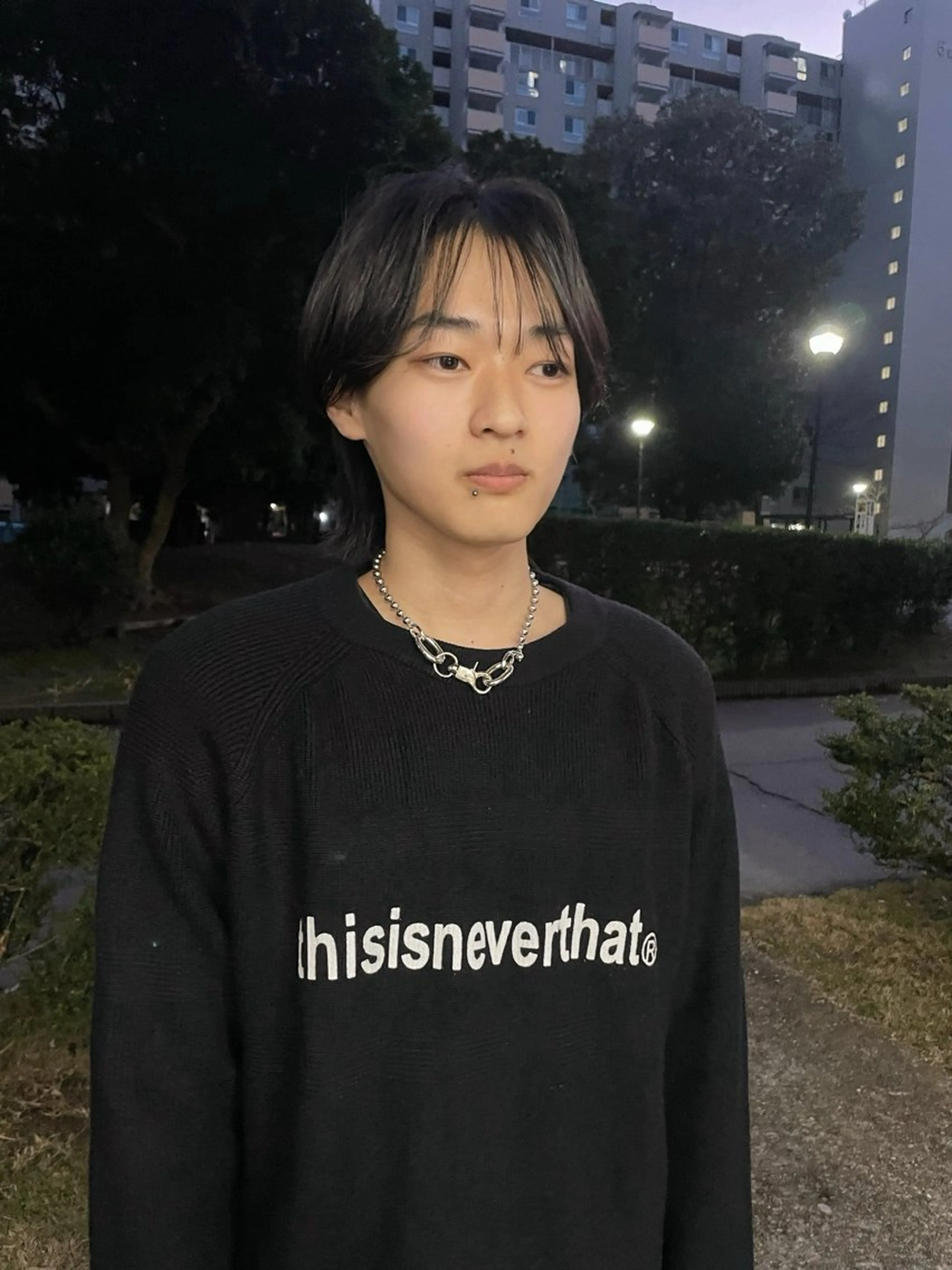 メンズ センターパート fuka モデル募集のヘアスタイル