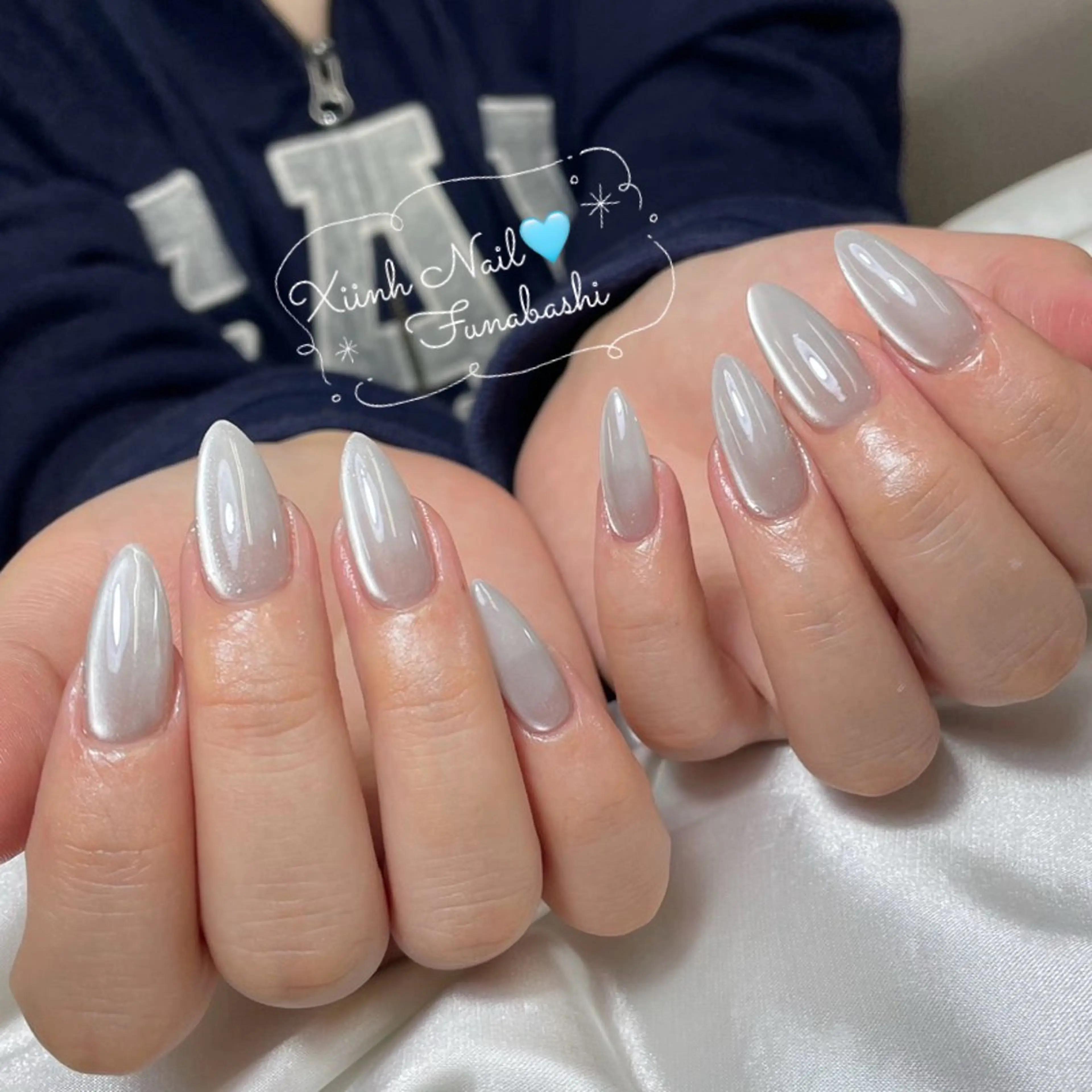 ネイル チークネイル 桜ネイル 長さ出し フットネイル ジェルネイル ハンドネイル XIINH NAIL SALONのネイルデザイン