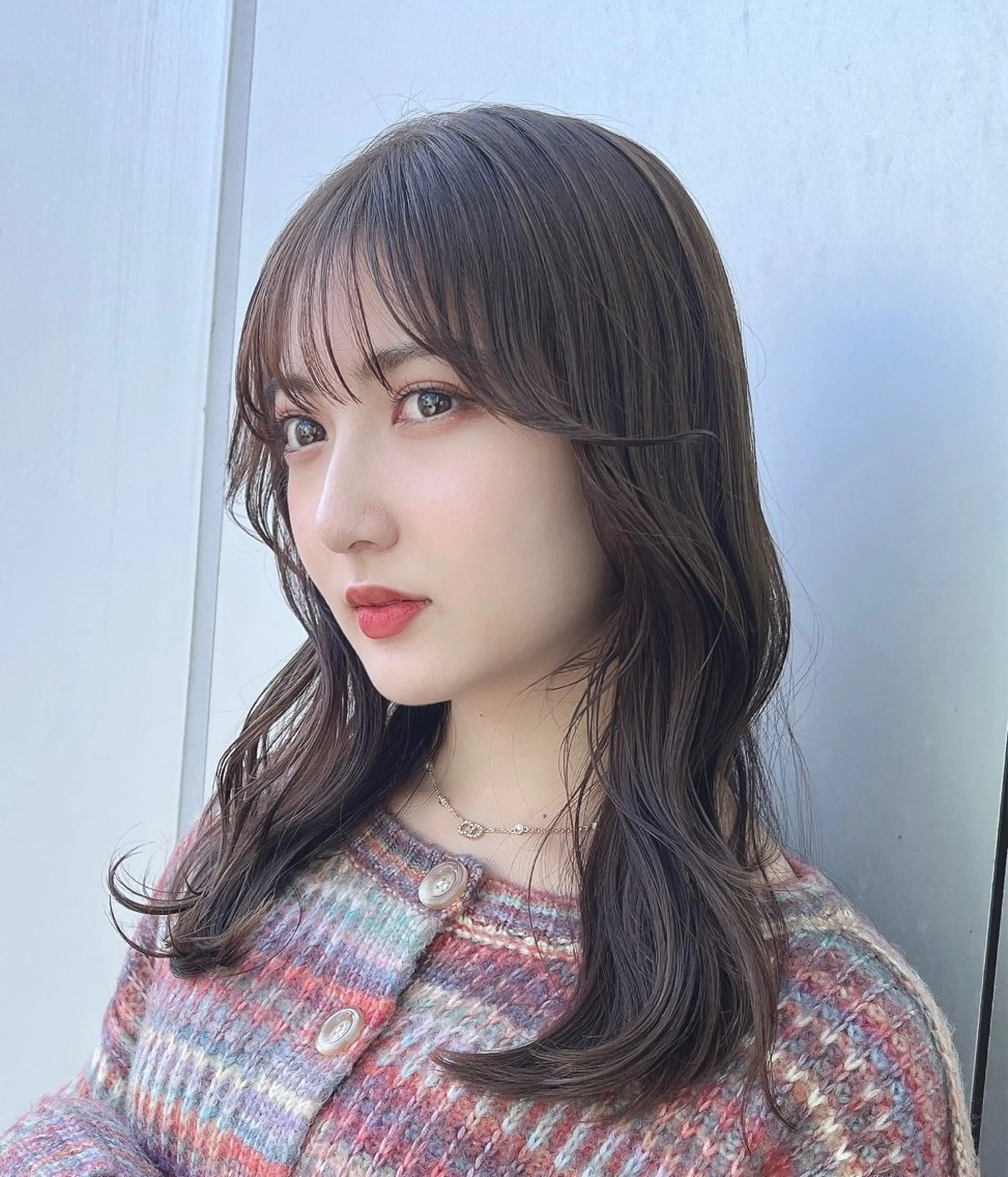 セミロング カラー カット ヘアカラー トリートメント 🌫️大人韓国ヘア 🌫️naoyaのヘアスタイル