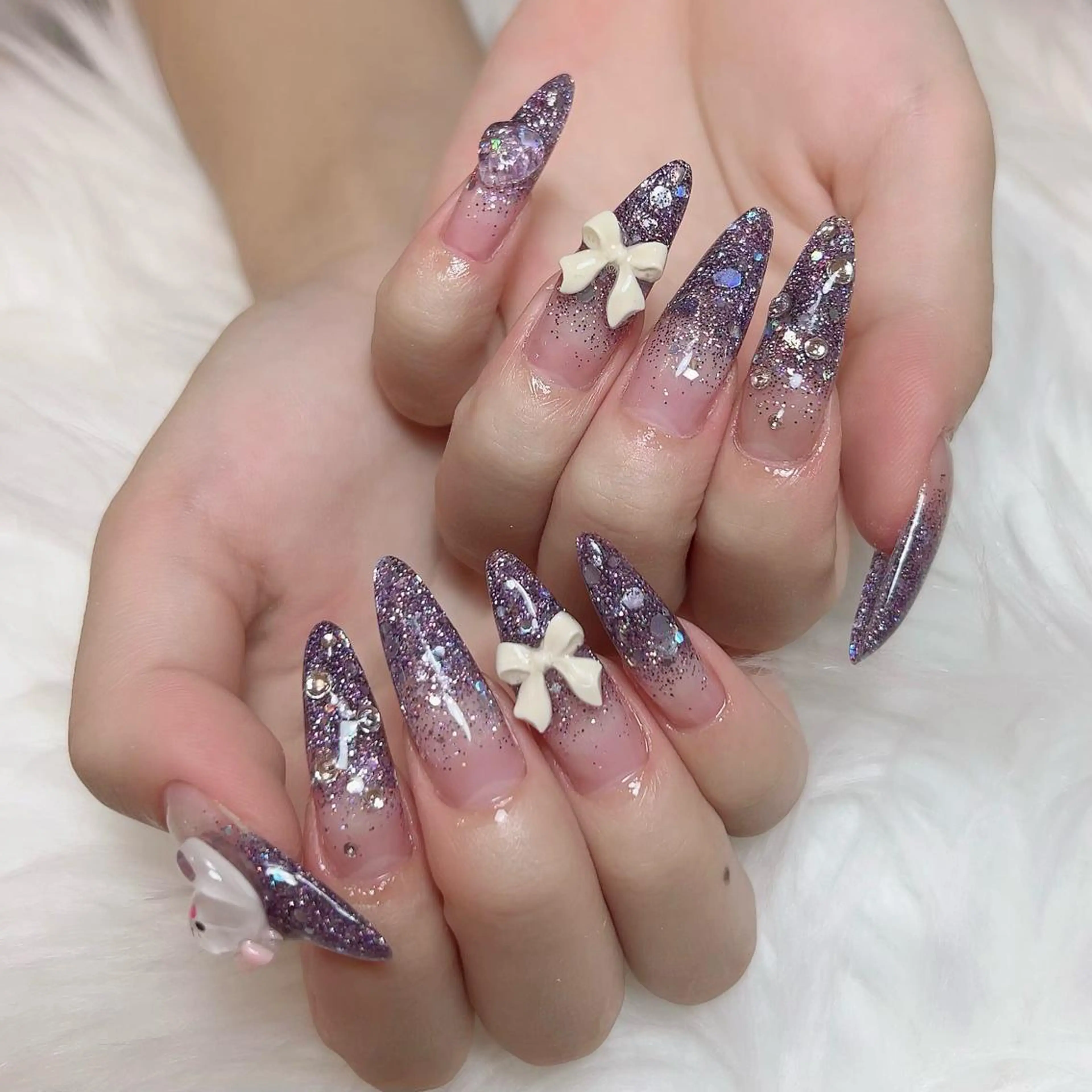 《オフあり》スカルプ🌺ラメグラデーションの写真