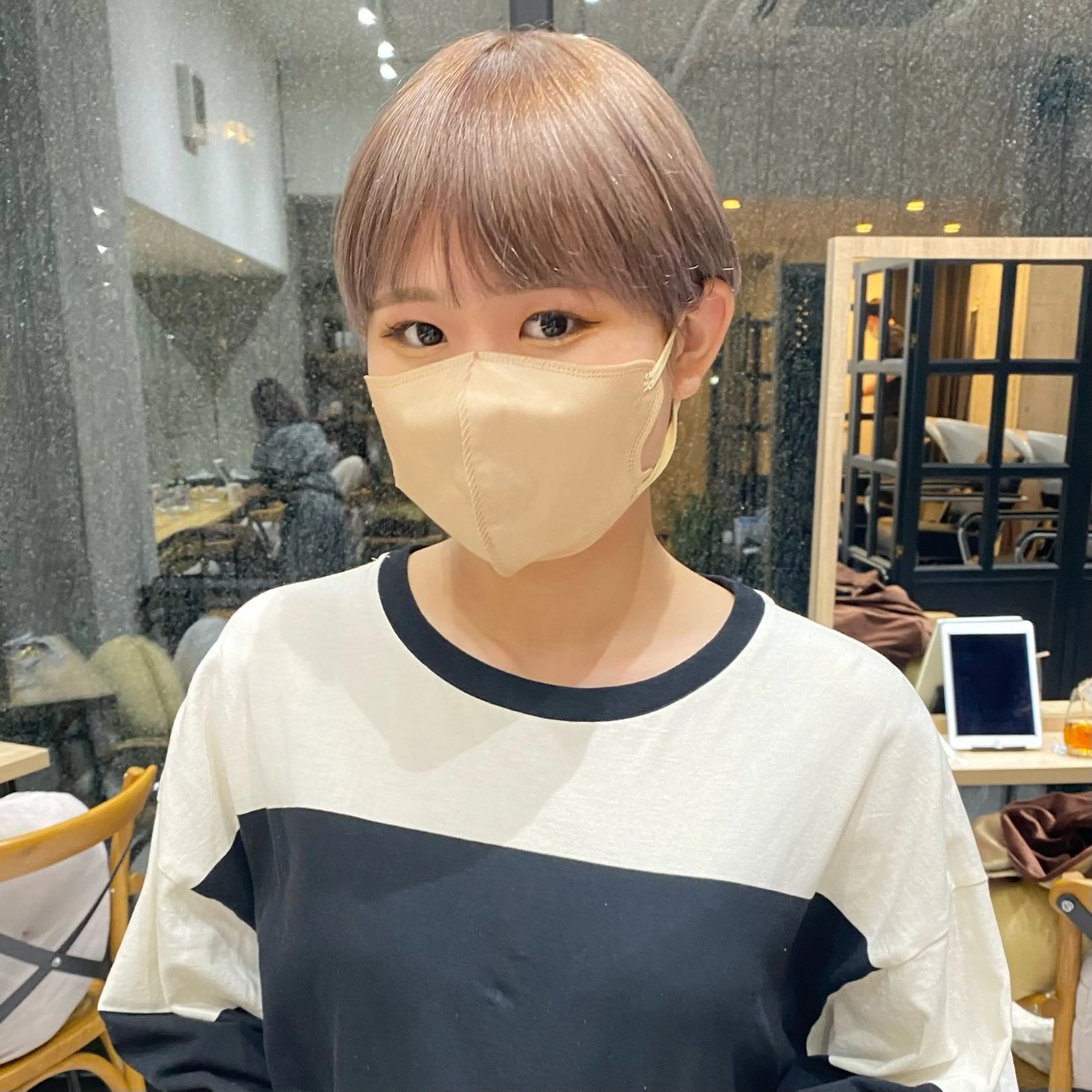 カラー ベージュカラー ブリーチ ハイライトカラー ハイトーンカラー インナーカラー ショート職人 美容師【KENTA】のヘアスタイル