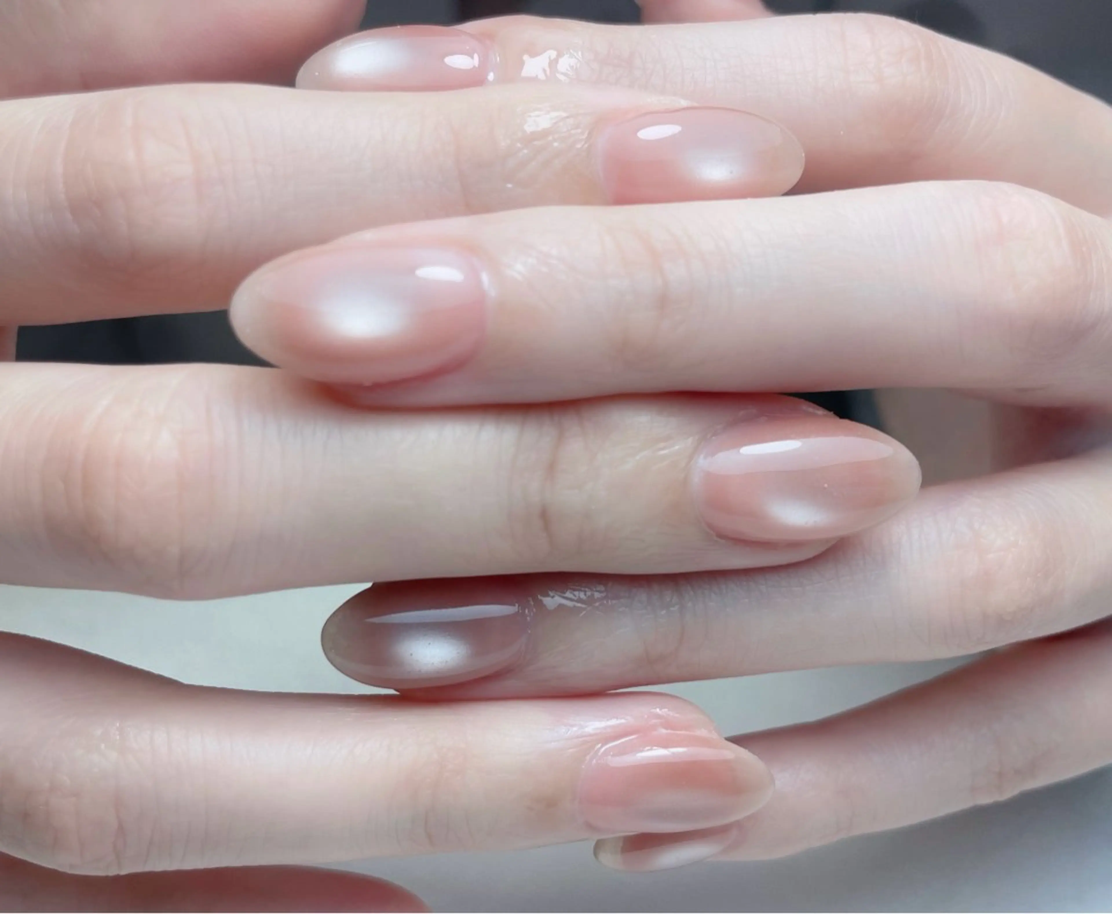 ネイル オーロラネイル 長さ出し フットネイル フレンチネイル ジェルネイル 中野駅から2分 MEO NAILのネイルデザイン