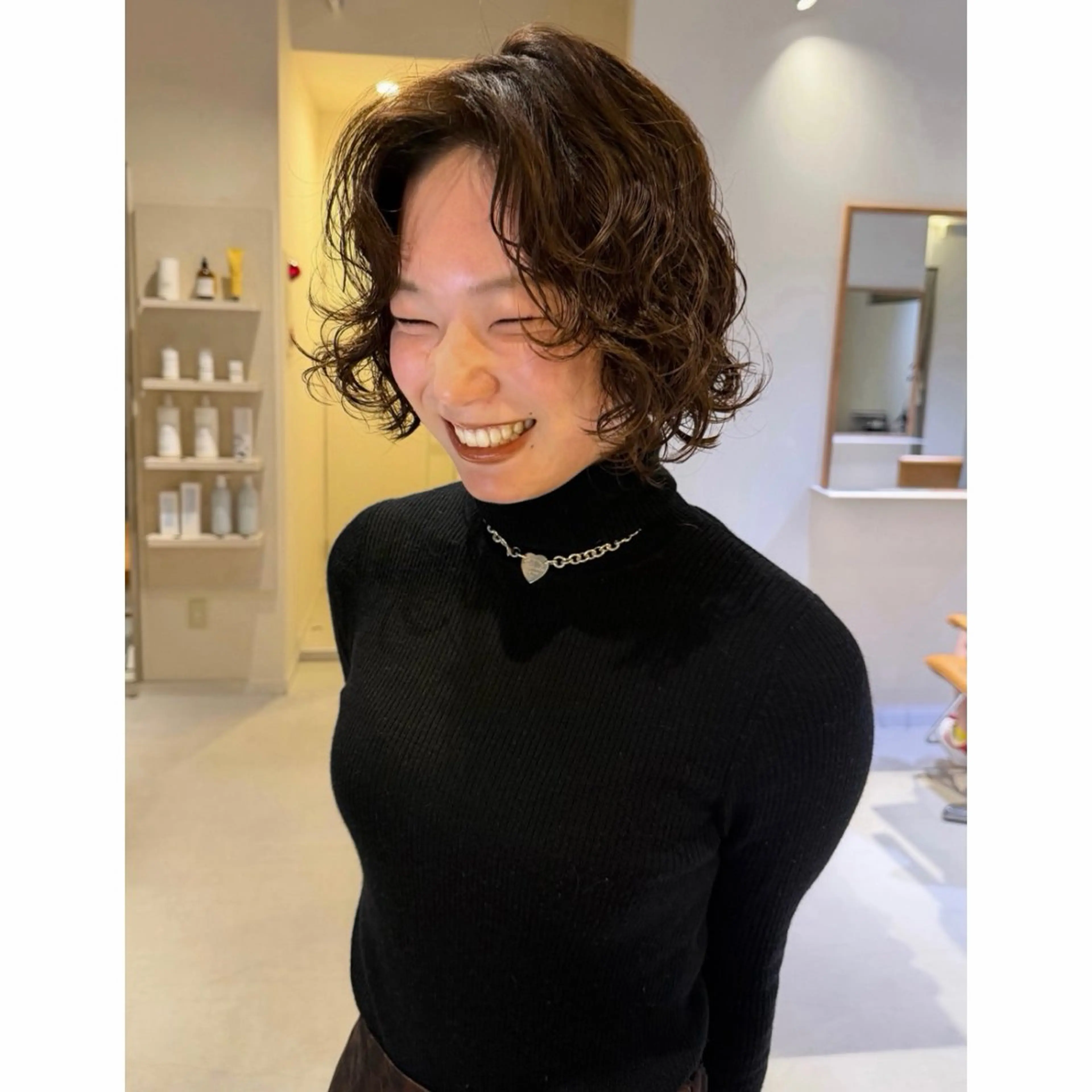 【朝楽パーマ🧃】パーマ＋カット＋トリートメント🫧の写真