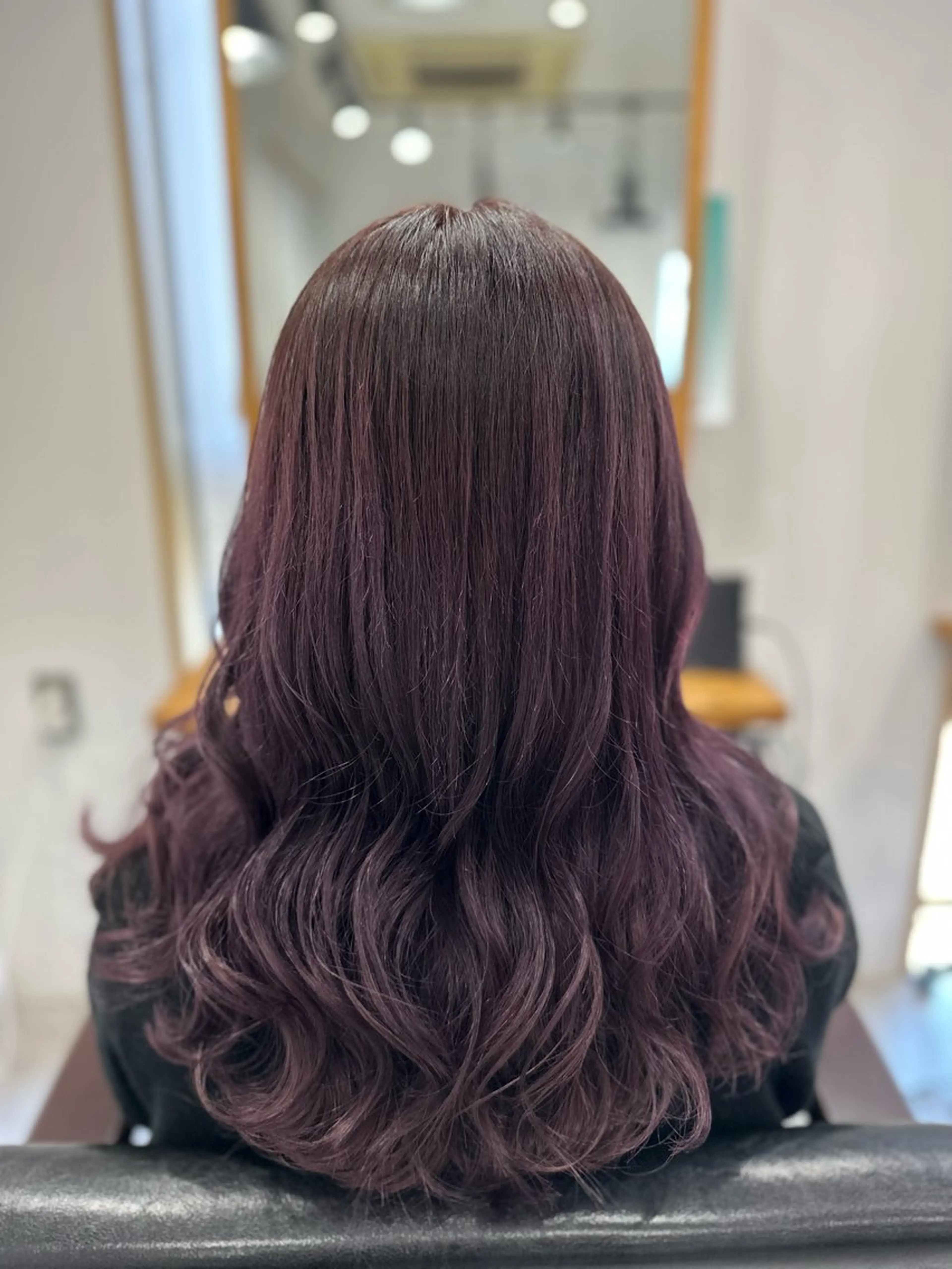 セミロング カラー ピンクカラー ピンクパープル パープルカラー カット ヘアカラー ハイトーン&透明感 カラー☘️片山優陽のヘアスタイル