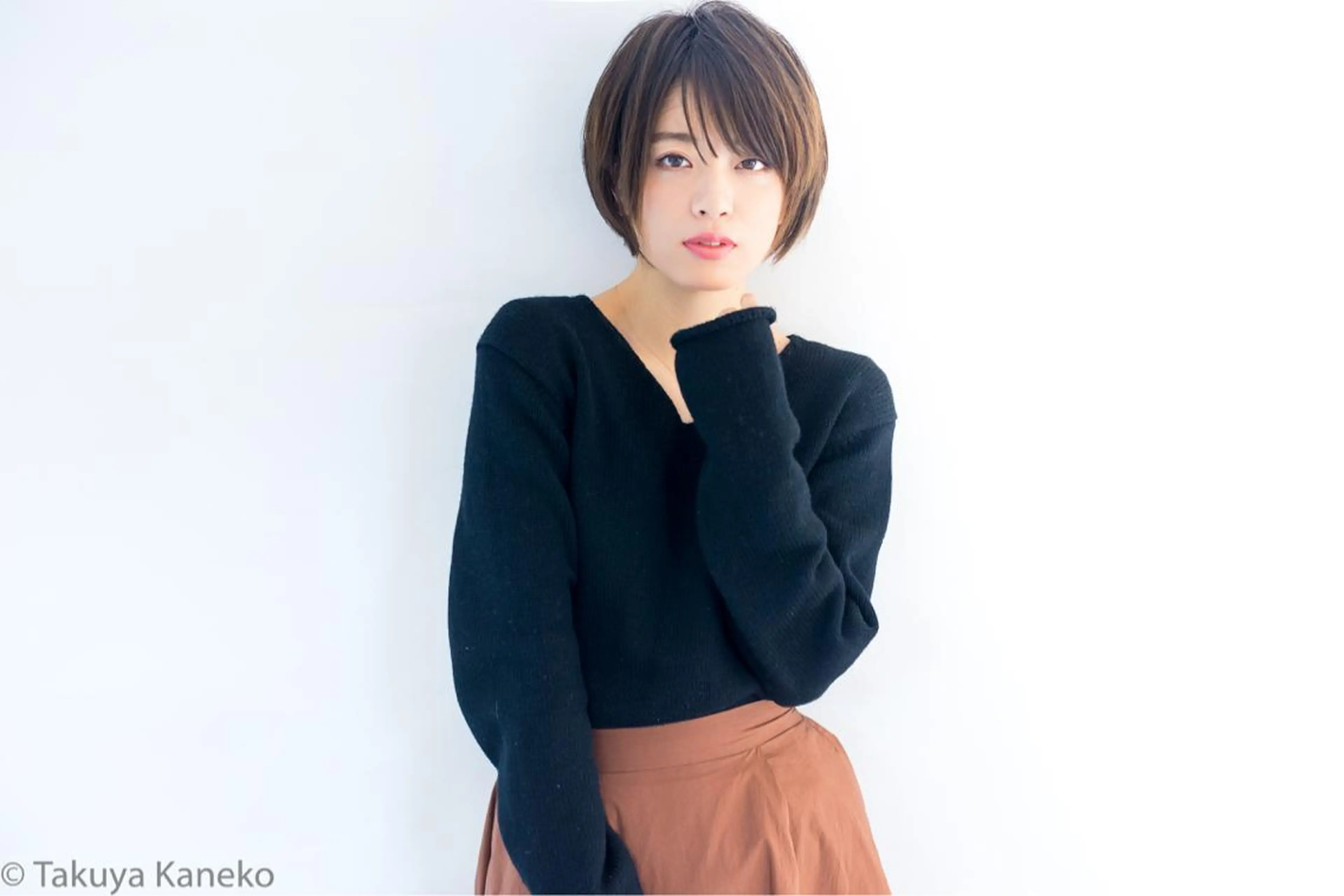 ショート カラー アッシュ 黒髪 グレージュ イルミナカラー ボブ TAKU　小顔カット 大人女性💇専門のヘアスタイル