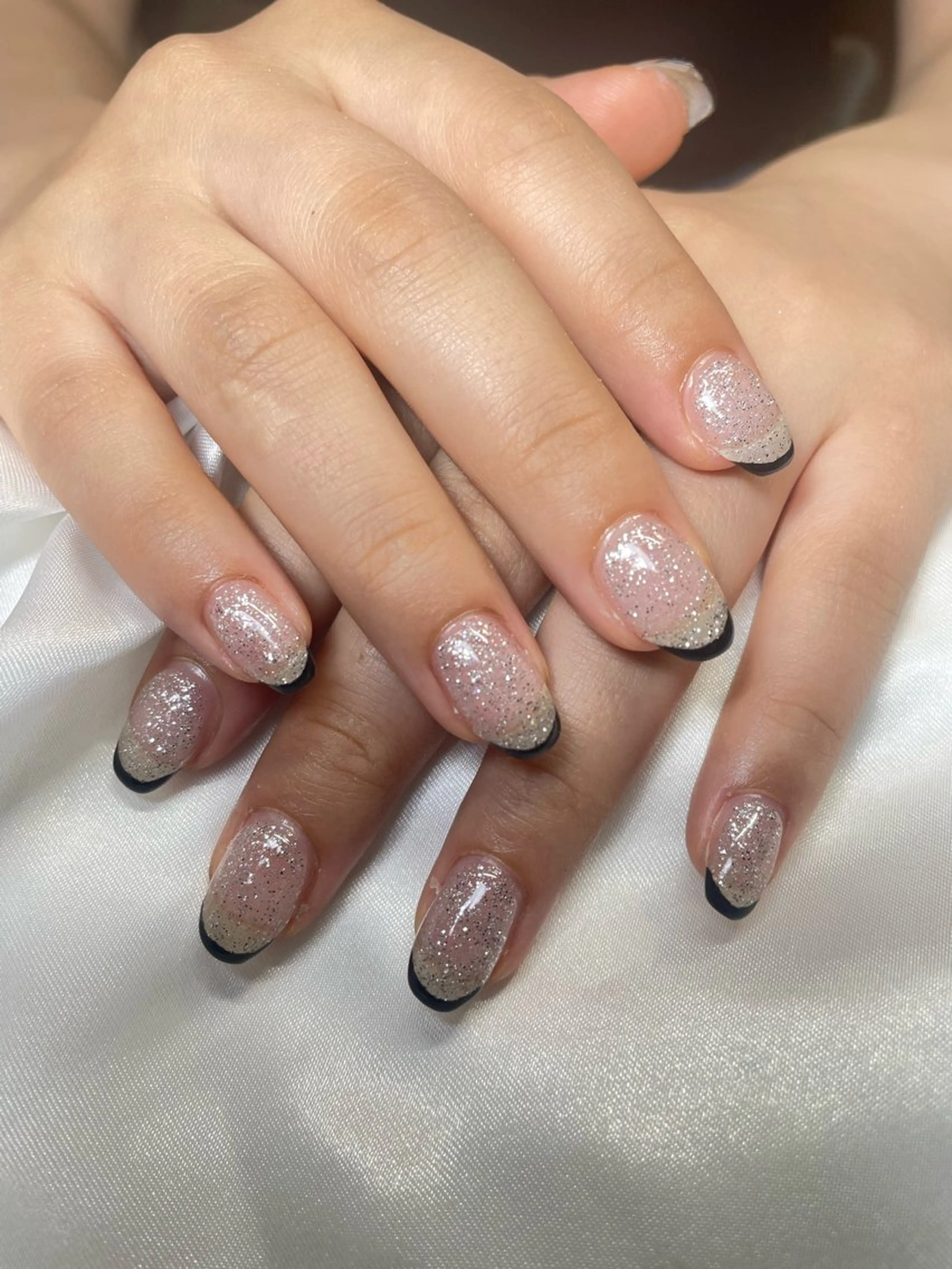 ネイル フレンチネイル キラキラネイル WATANABE MAYUMIのネイルデザイン