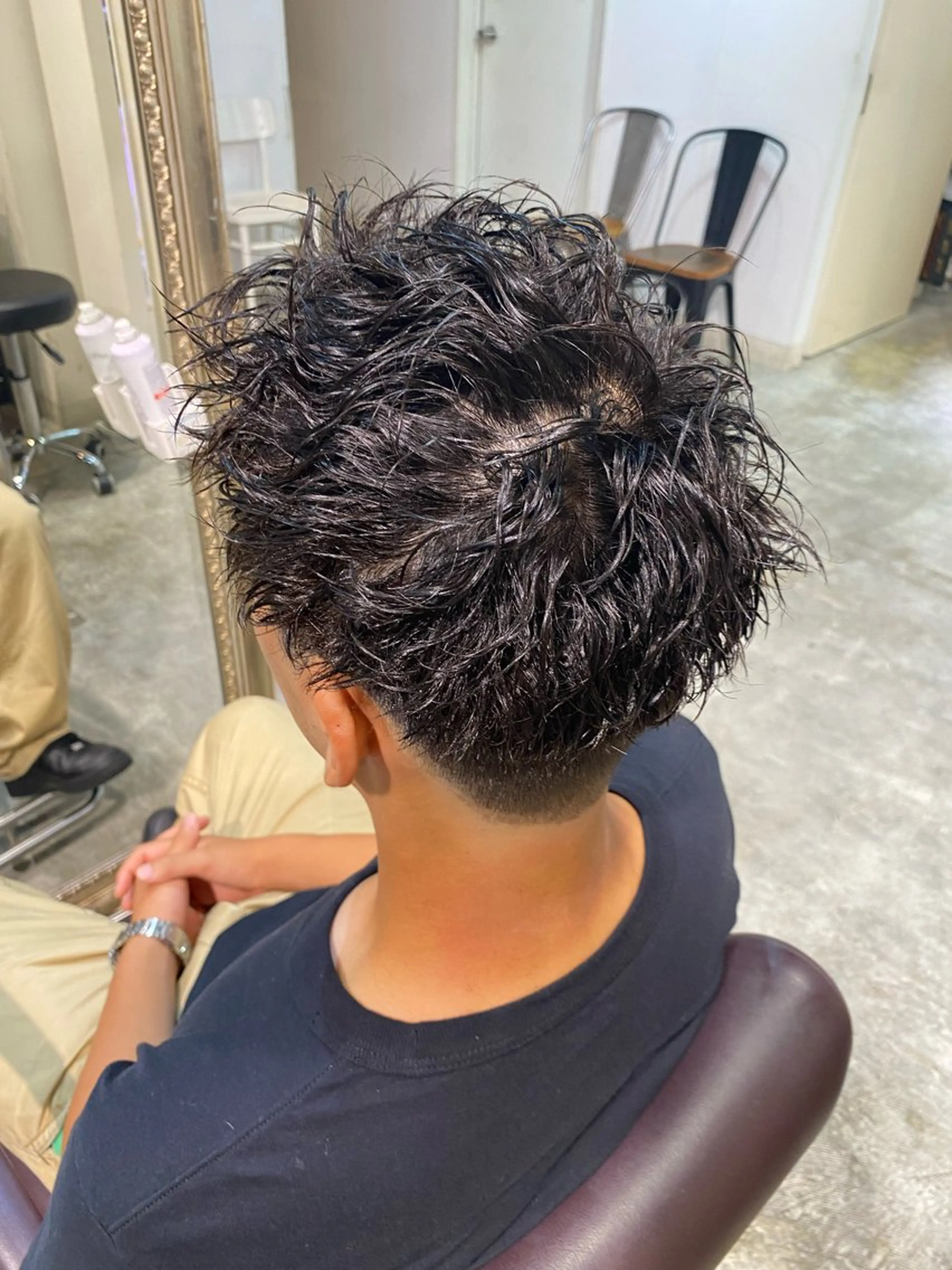 パーマ メンズ パーマ特化/フェザー パーマシャドウ/真生のヘアスタイル