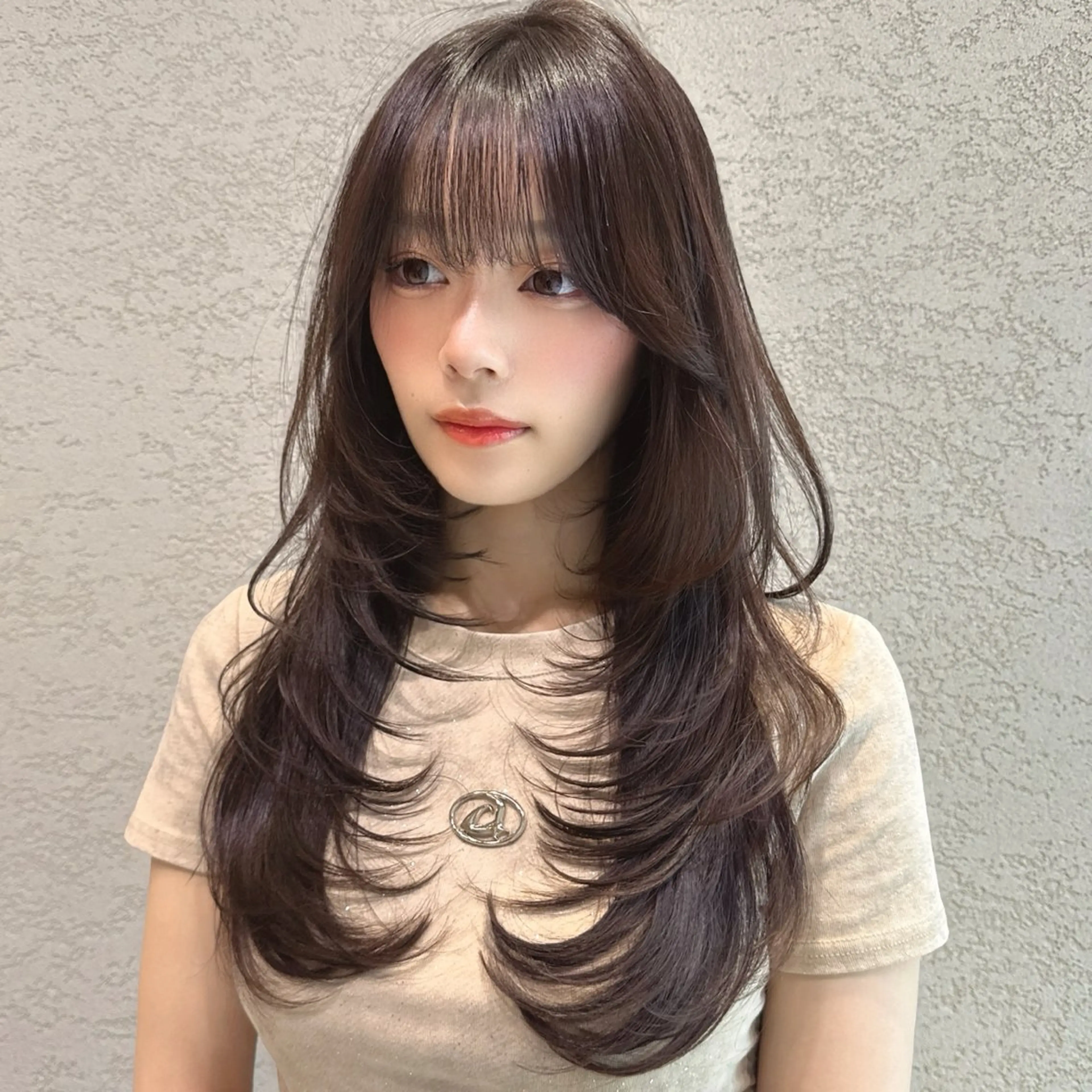 ロング カラー カット ヘアカラー トリートメント レイヤー|縮毛矯正 |韓国ボブ|岡田洸太のヘアスタイル