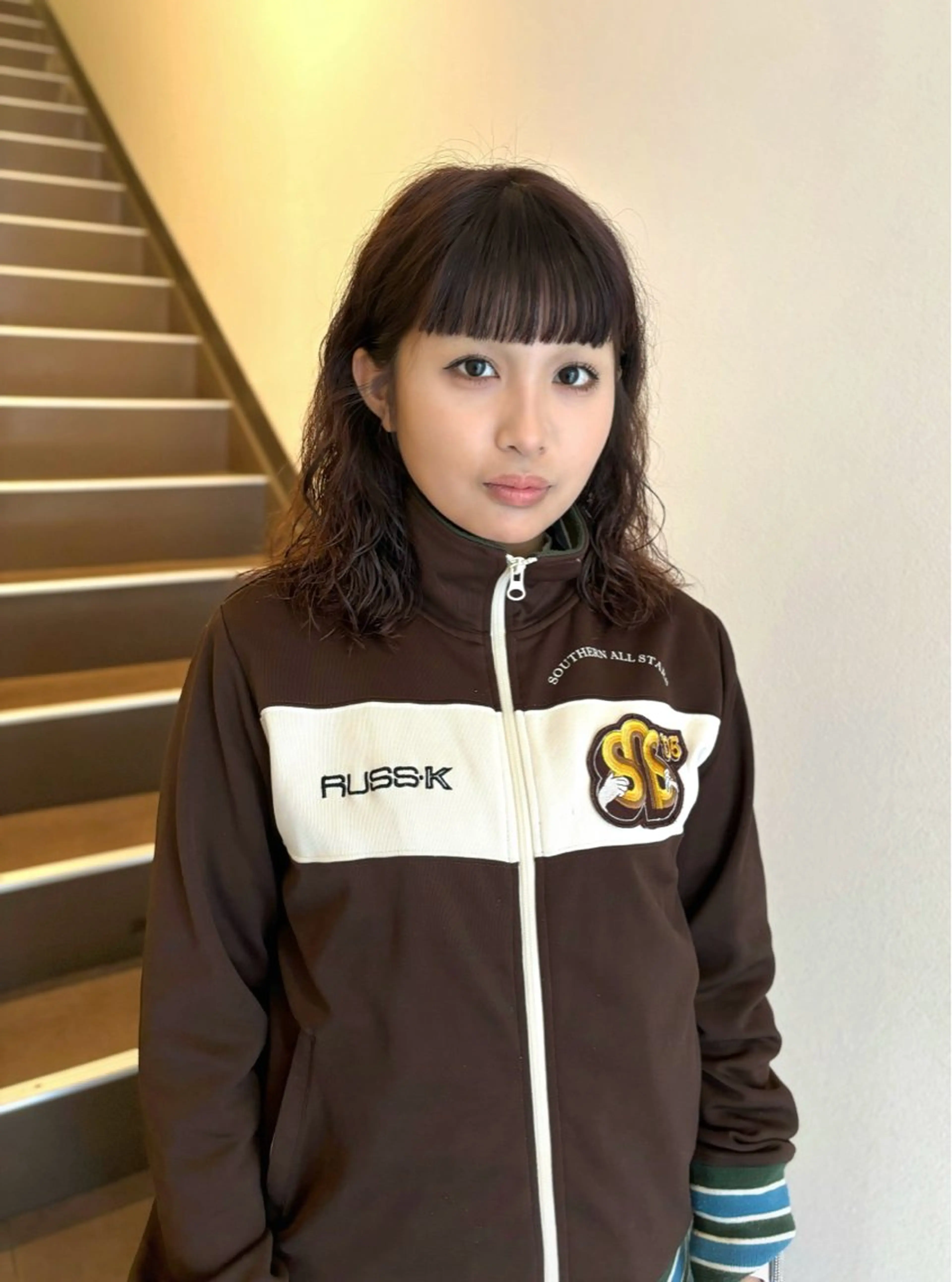 ミディアム パーマ デザインパーマ 藤田和樹のヘアスタイル