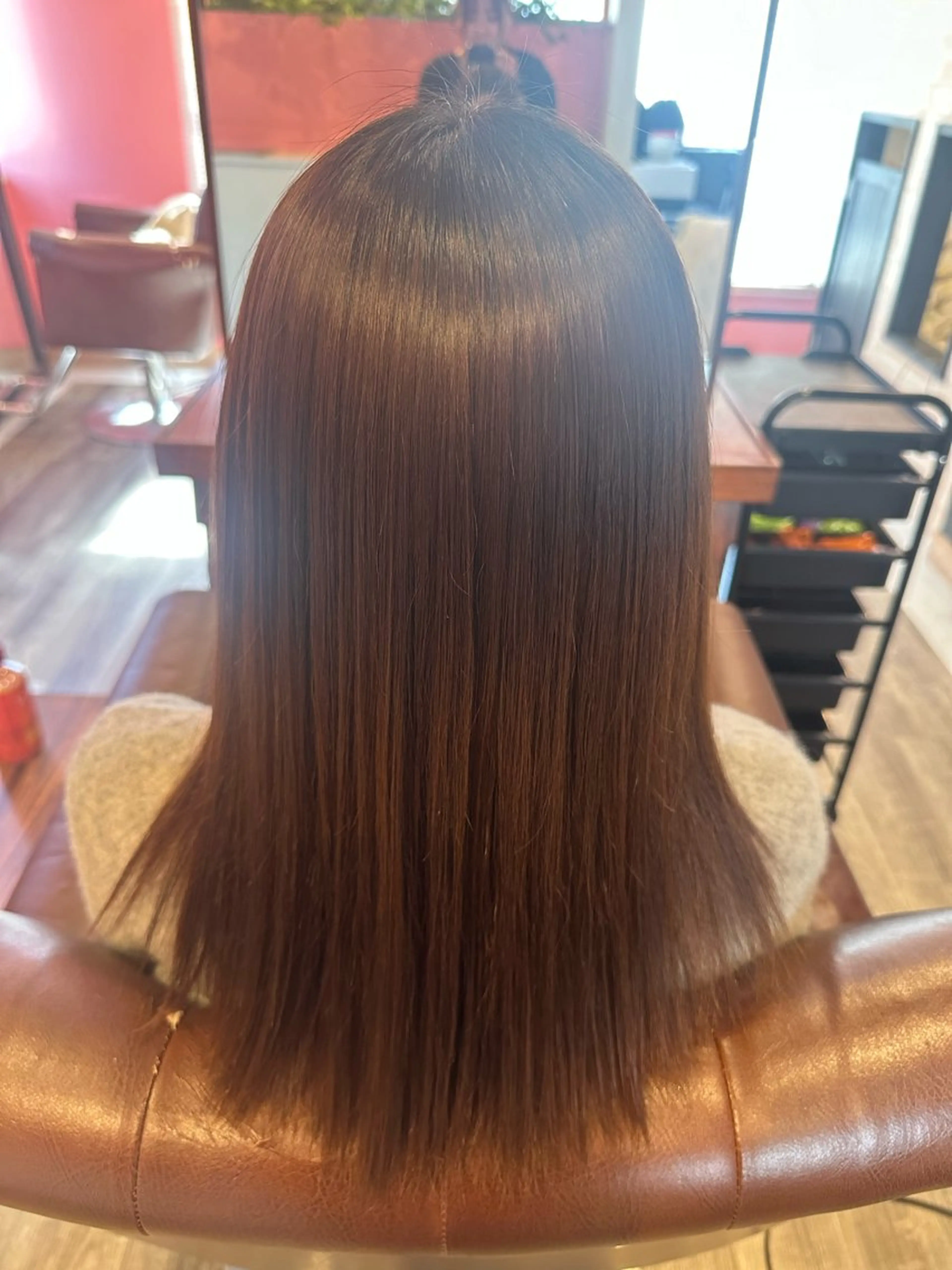 ミディアム 縮毛矯正 安達 望のヘアスタイル