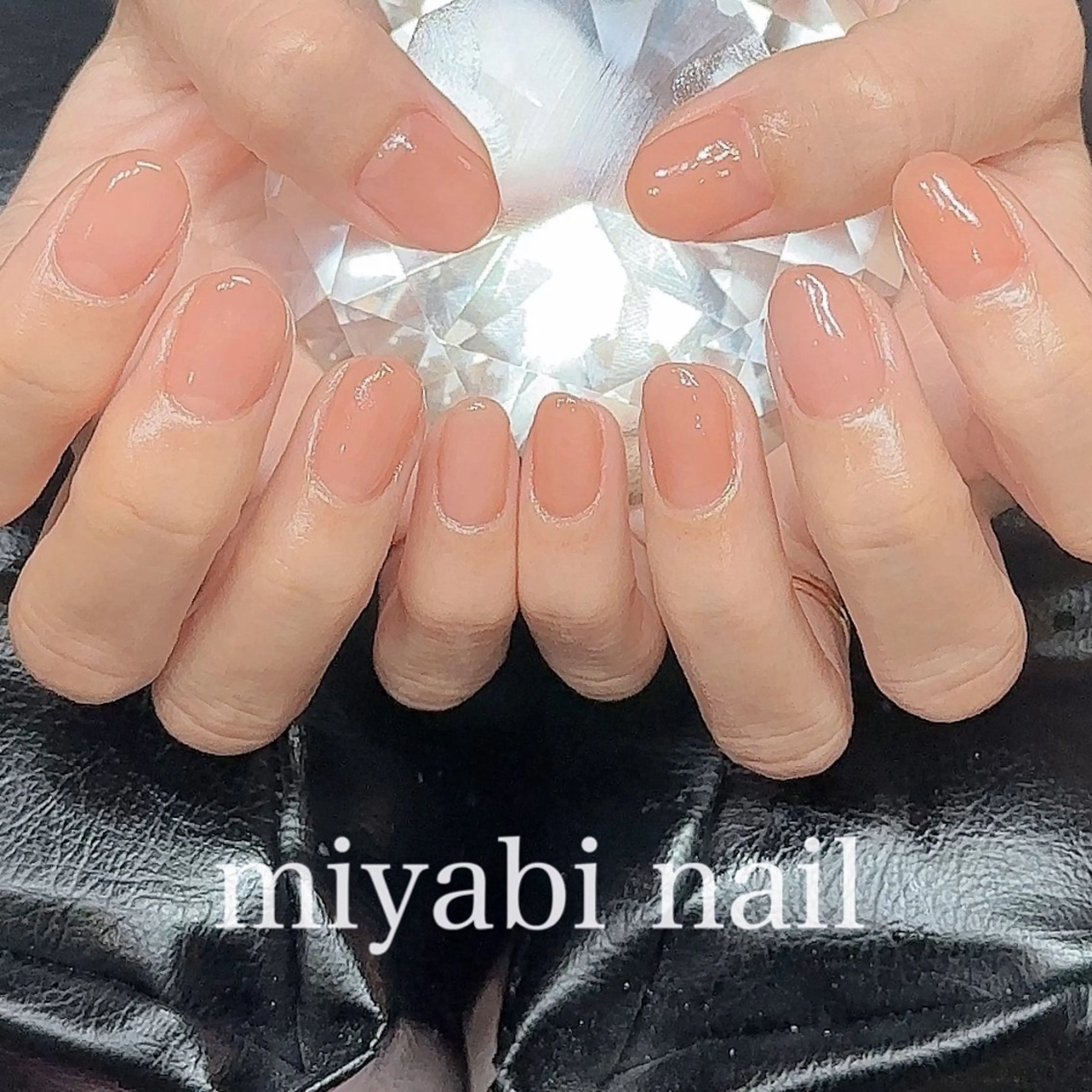 ネイル 持ち込み オフィスネイル ワンカラーネイル ピンク シンプルネイル ハンドネイル miyabi nail 桂川駅近くのネイルデザイン