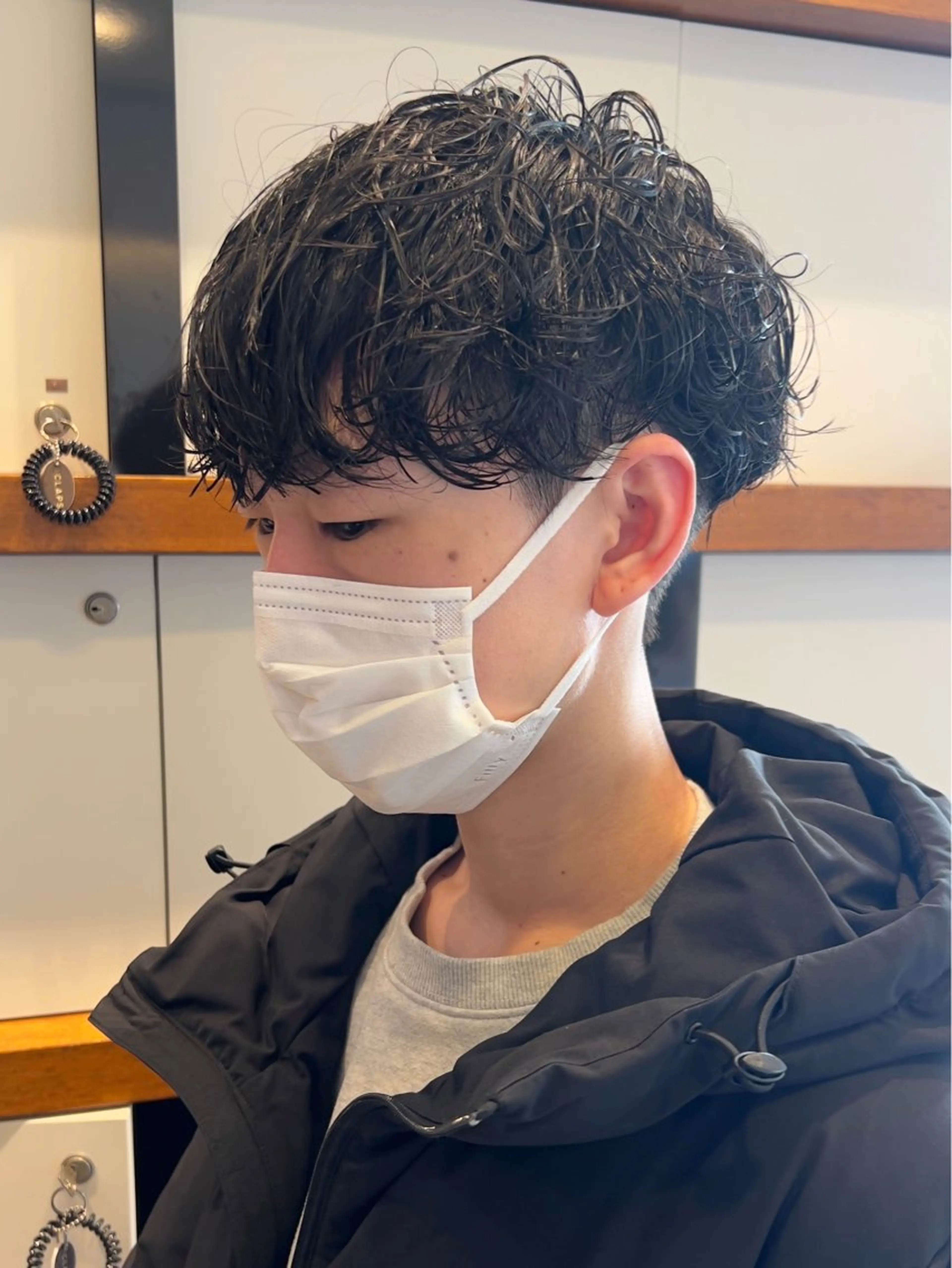 パーマ メンズ カット パーマ Ore🫧タナカマヤ /柔らかい質感カラーのヘアスタイル