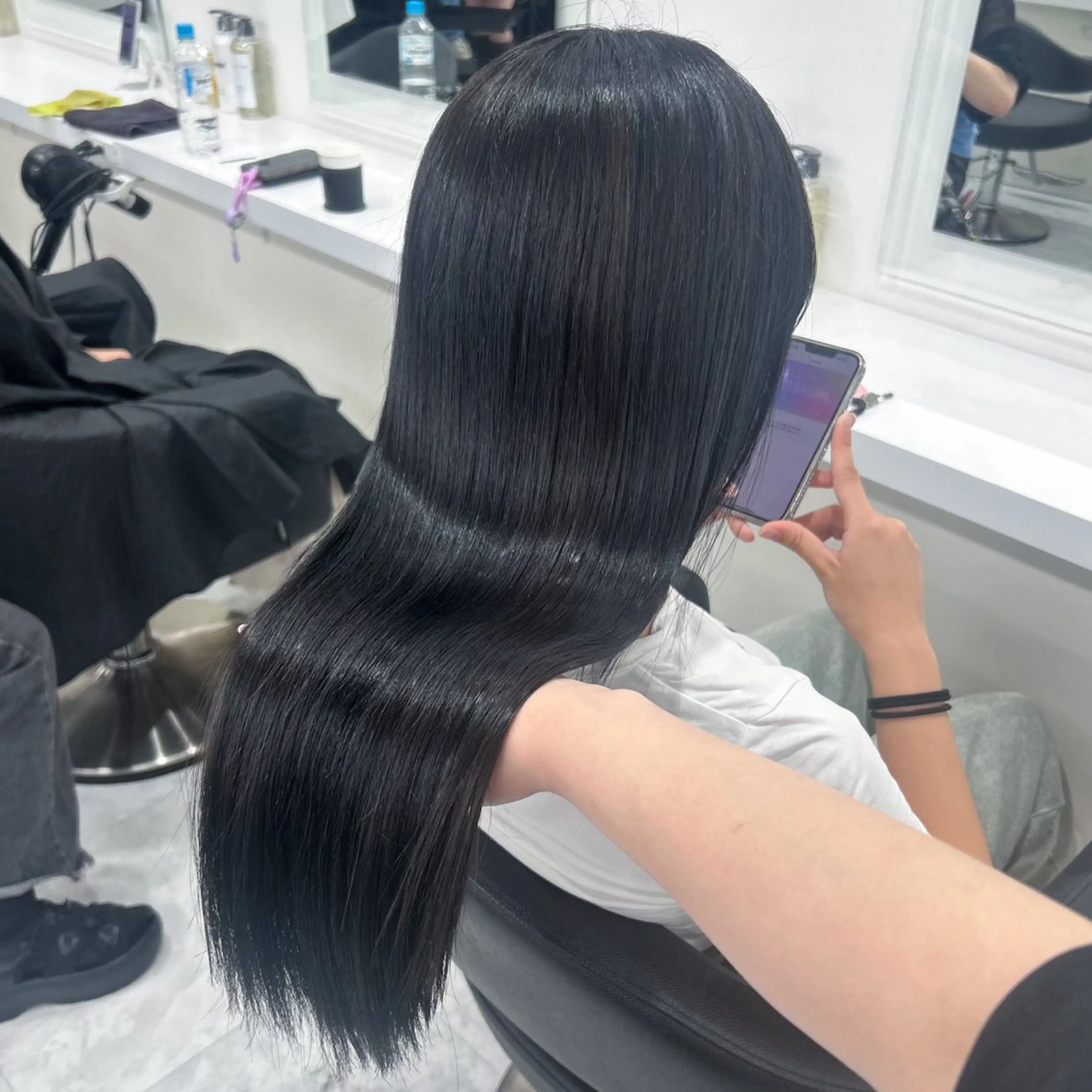 ロング カラー パーマ ヘアアレンジ メンズ キッズ 盛れ韓国ハイトーン 🎀Himari🎀のヘアスタイル